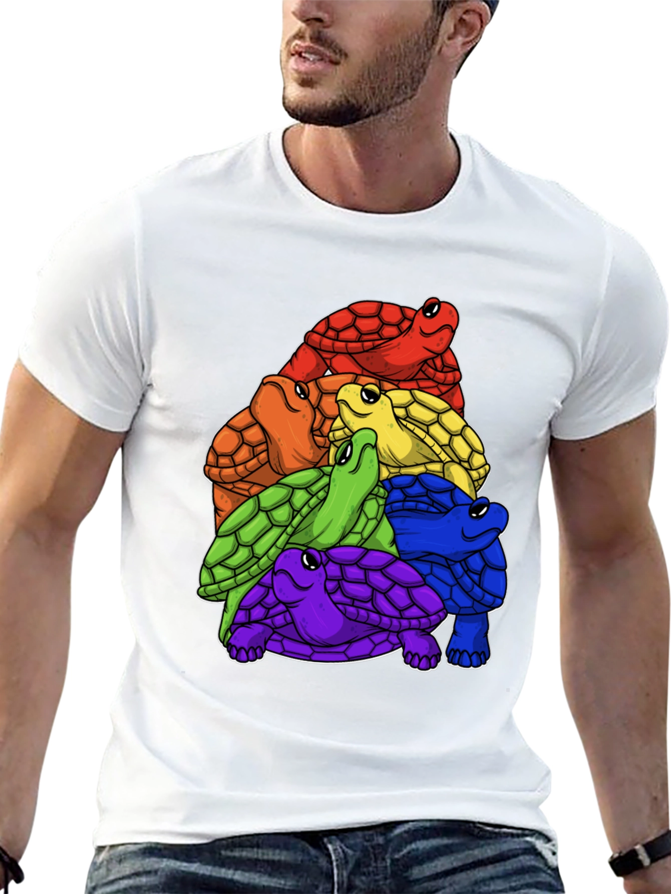 Rainbow Turtle Graphic Tee
