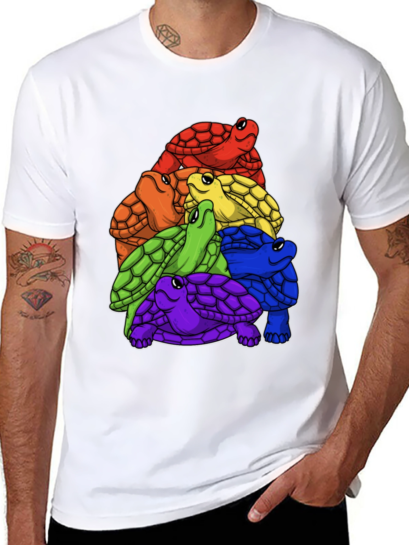 Rainbow Turtle Graphic Tee