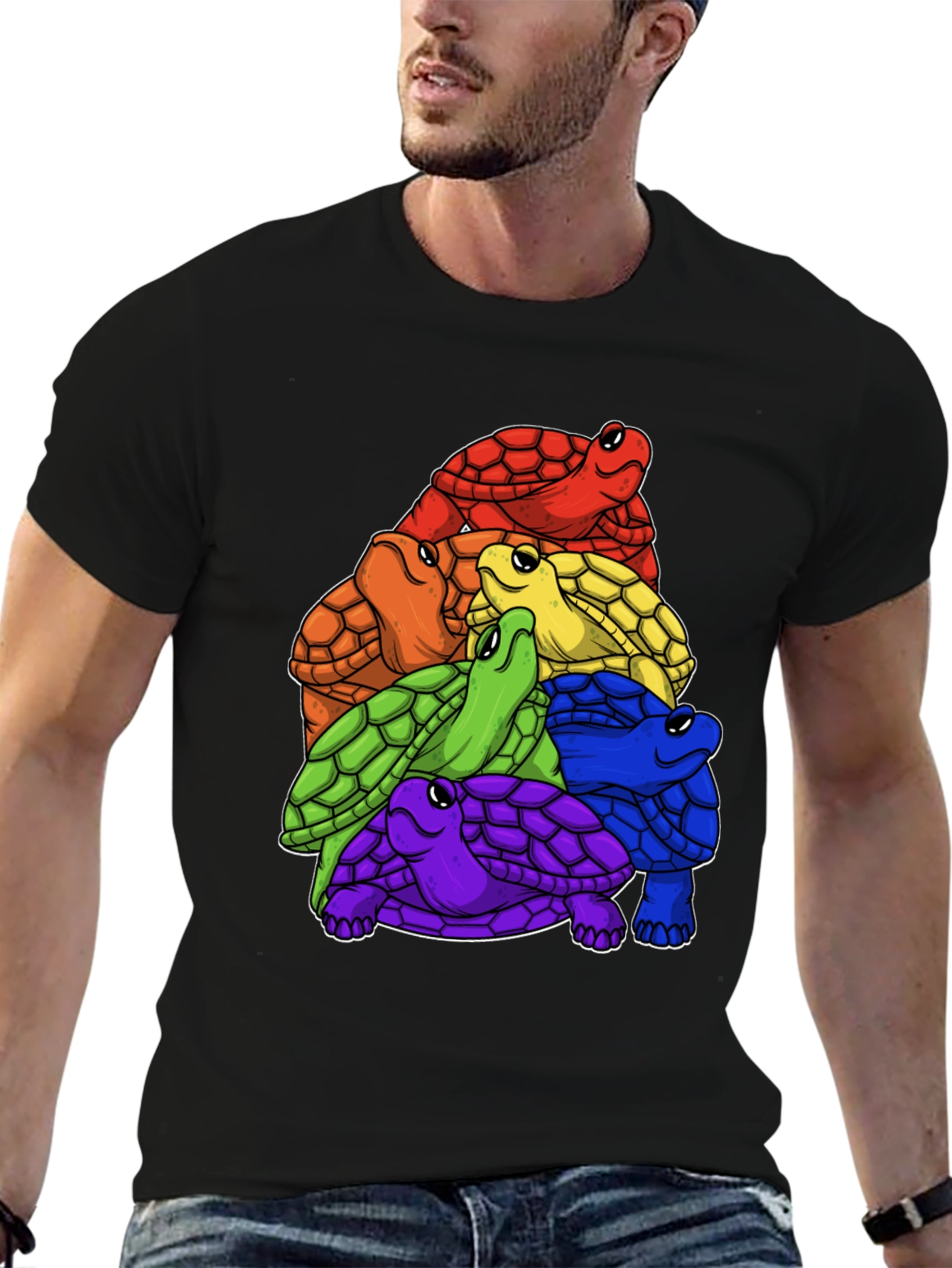 Rainbow Turtle Graphic Tee