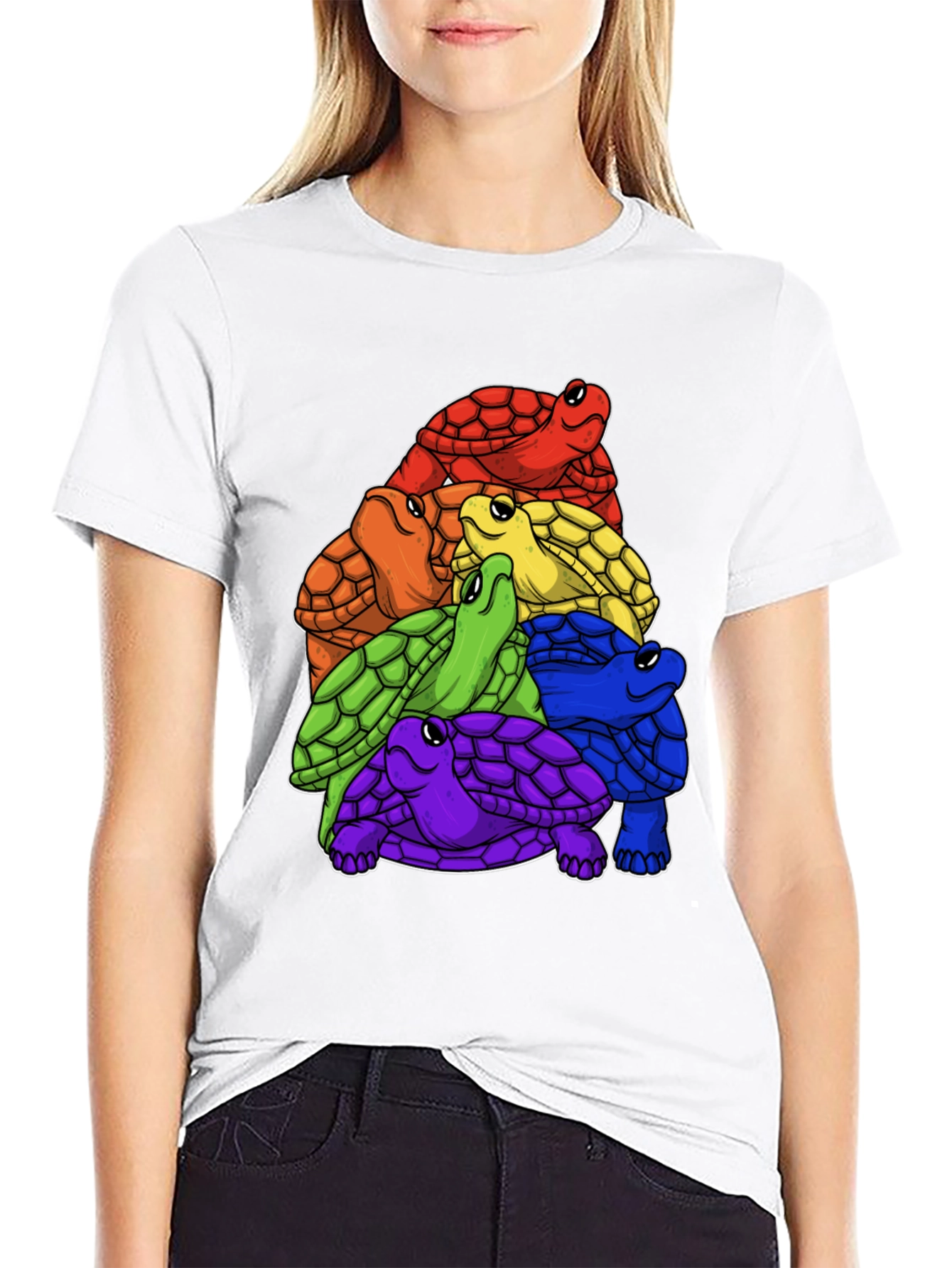 Rainbow Turtle Graphic Tee