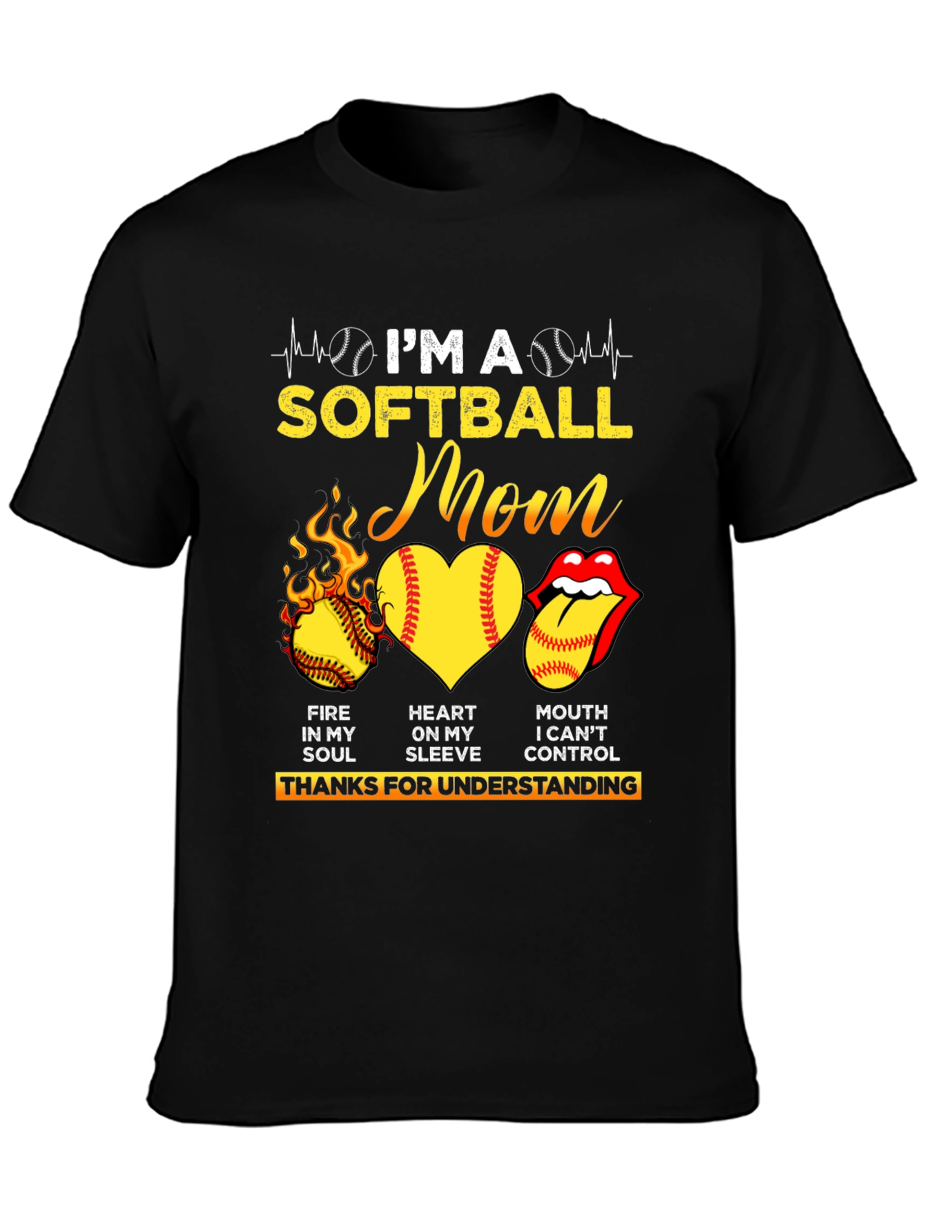 Im A Softball Mom Graphic T-Shirt
