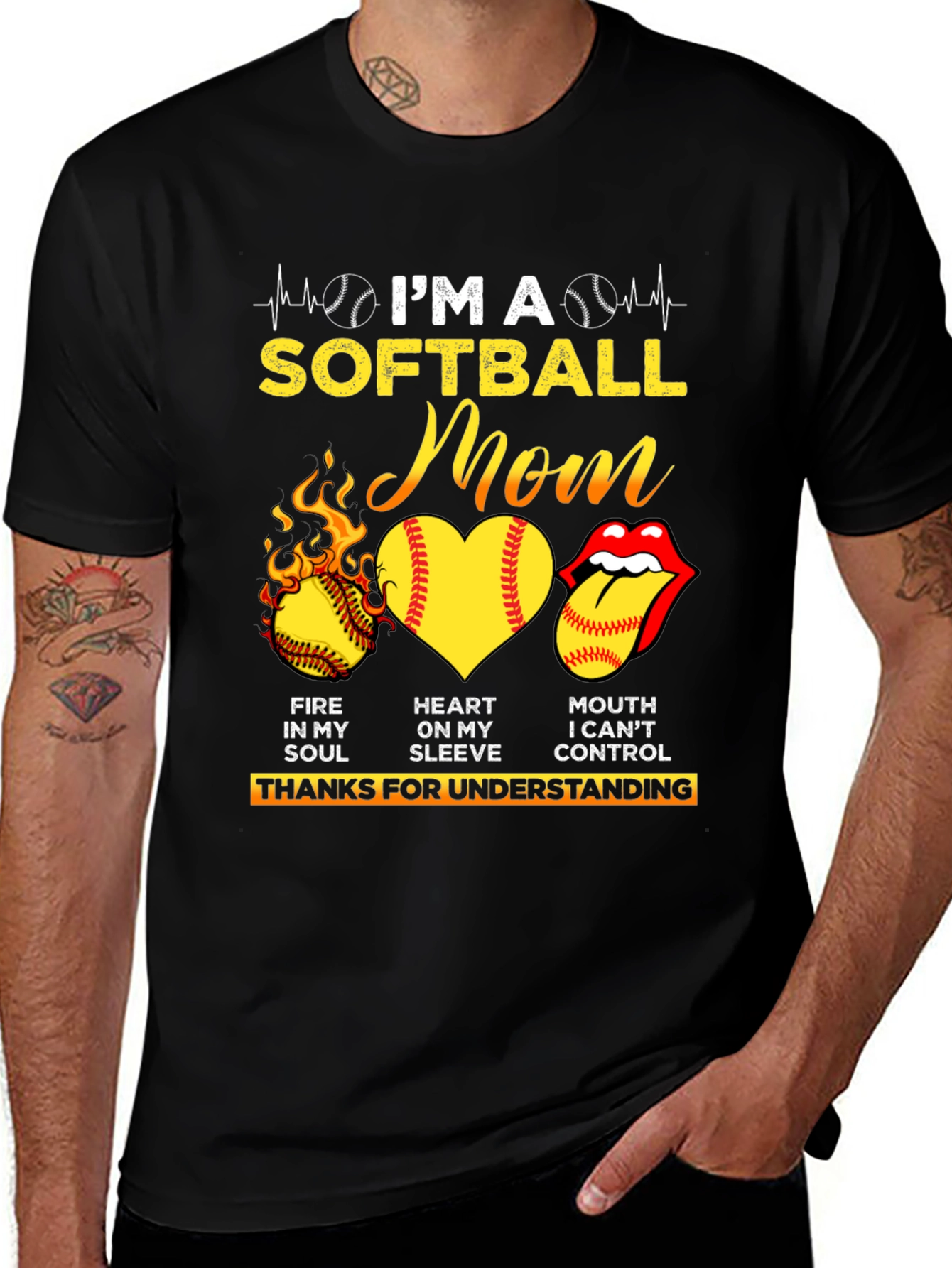Im A Softball Mom Graphic T-Shirt
