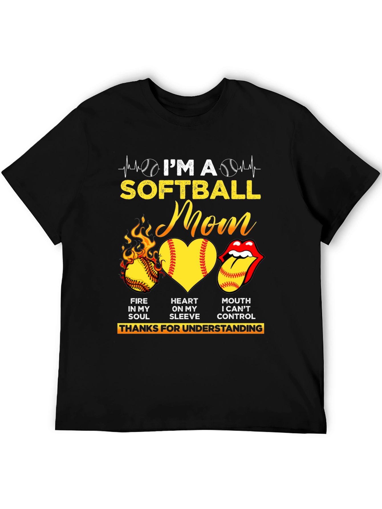 Im A Softball Mom Graphic T-Shirt