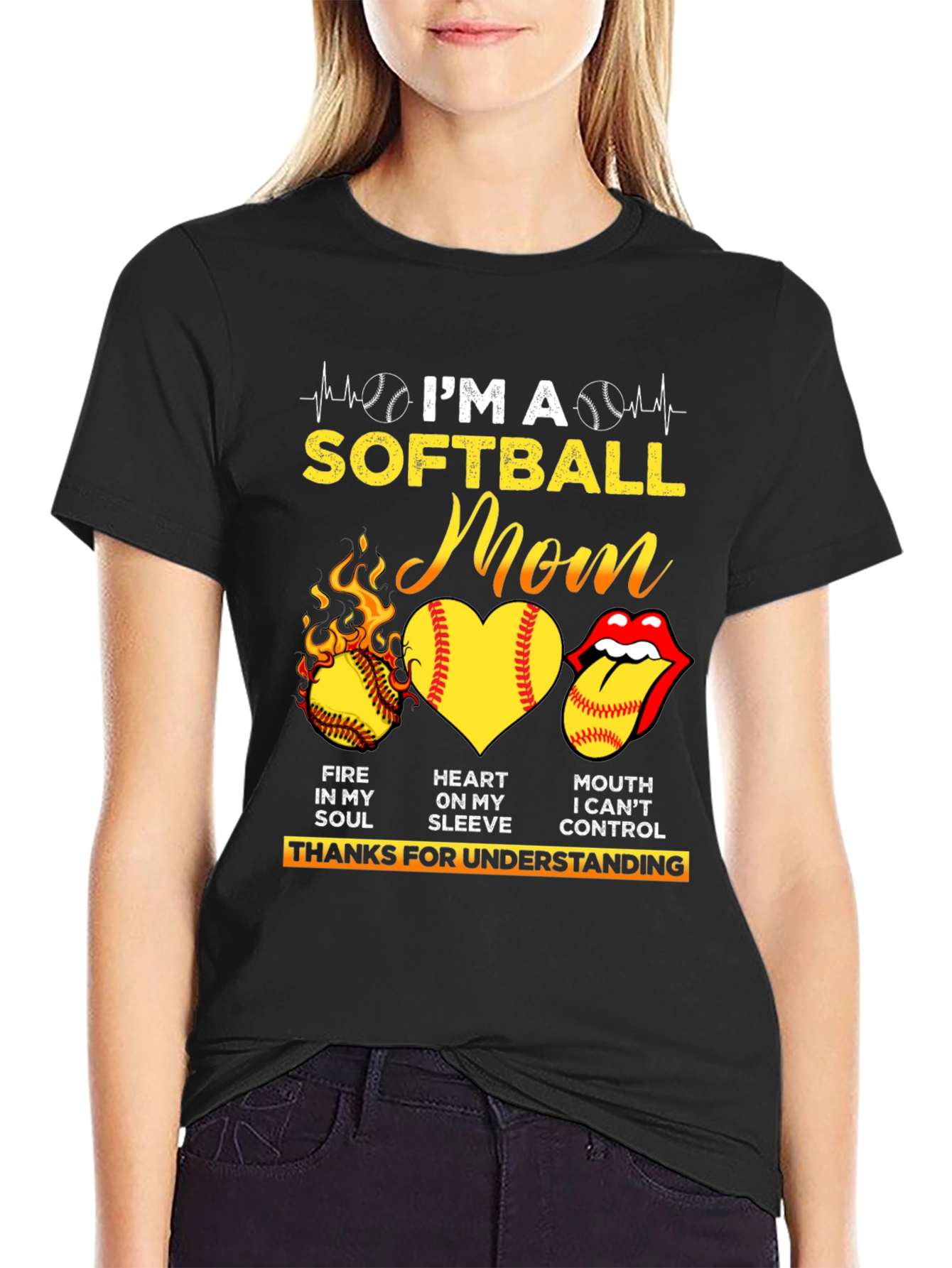 Im A Softball Mom Graphic T-Shirt