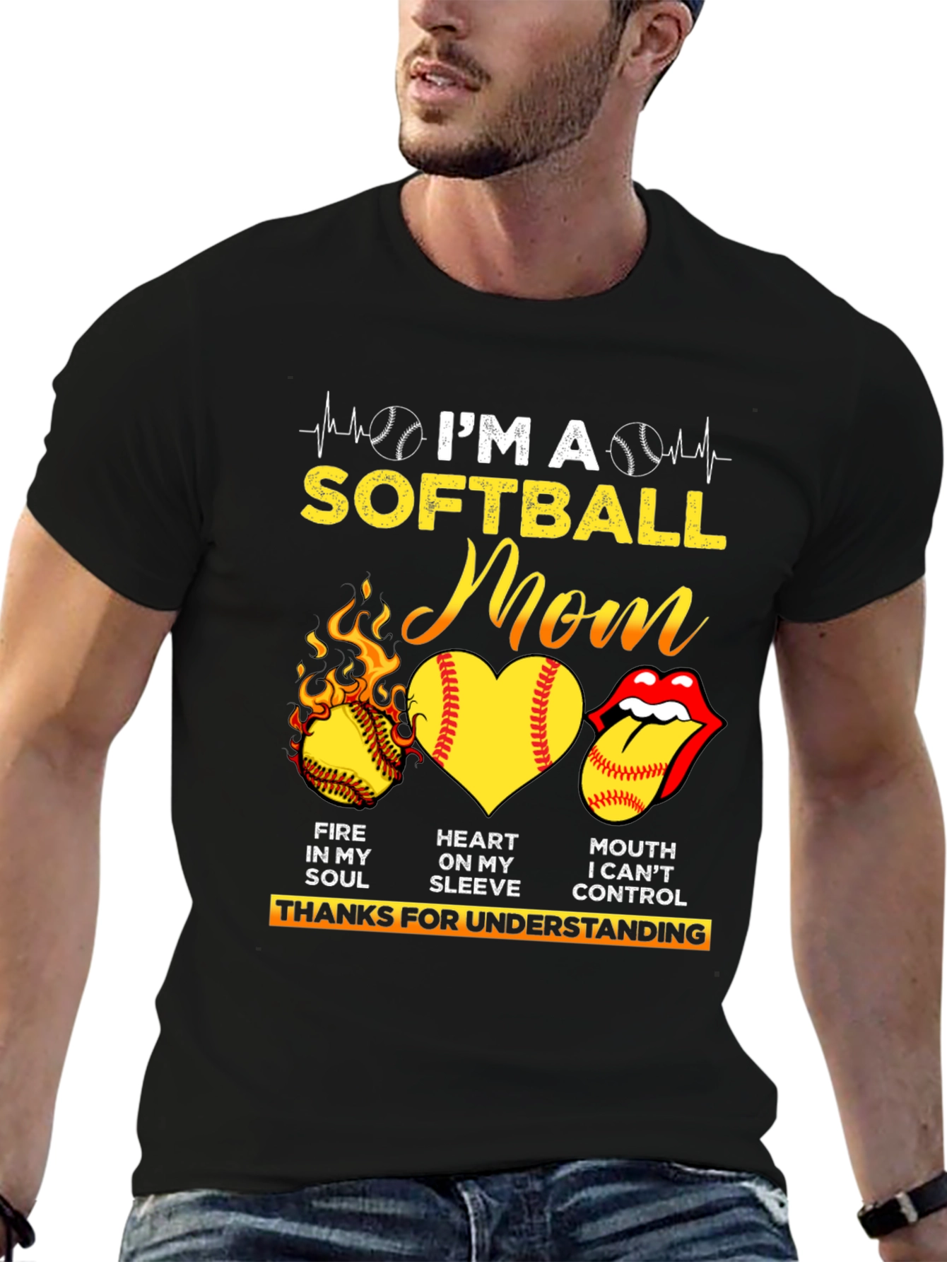 Im A Softball Mom Graphic T-Shirt