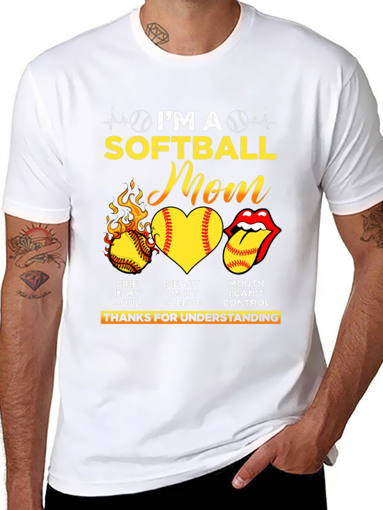 Im A Softball Mom Graphic T-Shirt