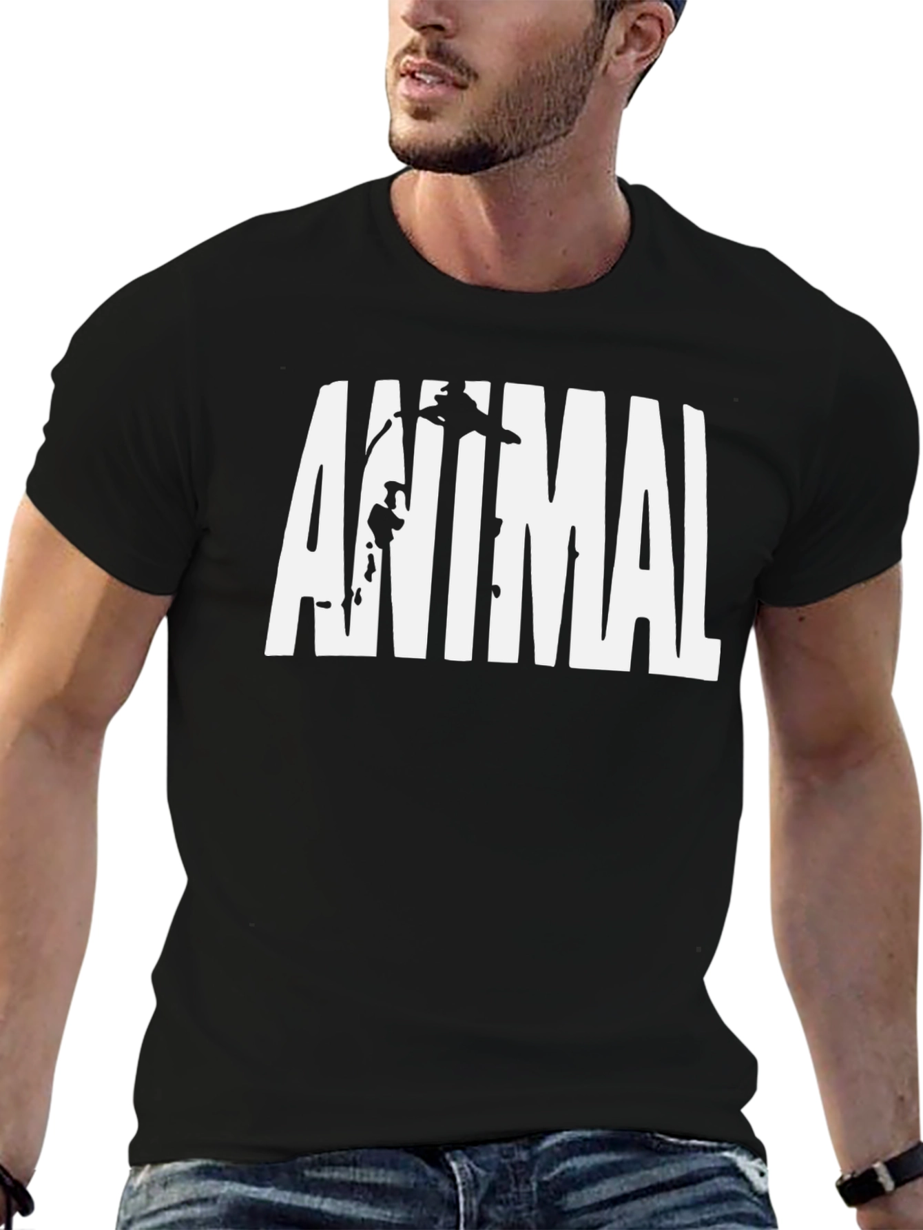 Animal Graphic Black T-Shirt