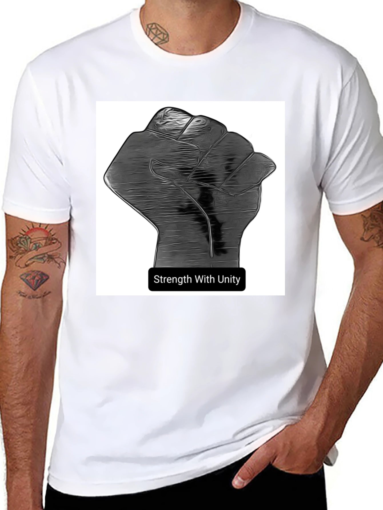 Unity Strength Graphic Tee - Black