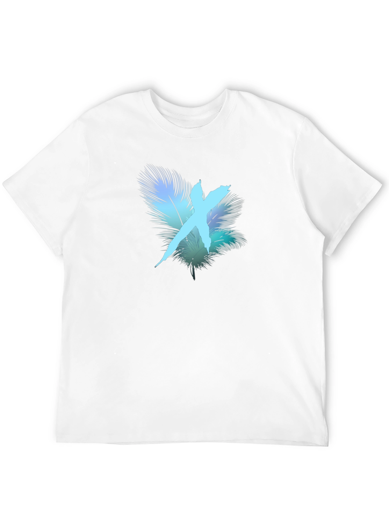 Feather X Graphic Black T-Shirt - Stylish Casual Wear