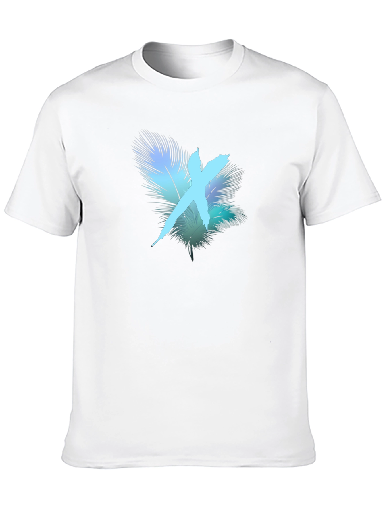 Feather X Graphic Black T-Shirt - Stylish Casual Wear
