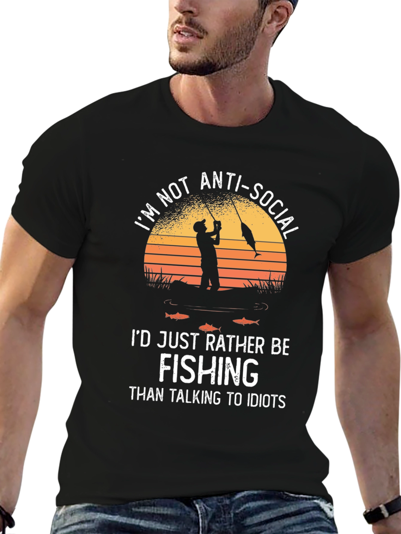 Fishing T-Shirt: Im Not Anti-Social