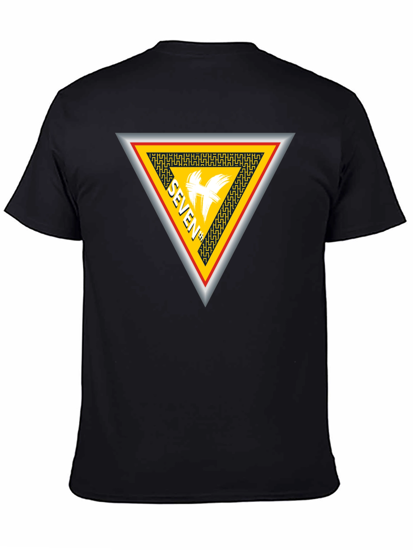 Seven T-Shirt Black Cotton Unique Design