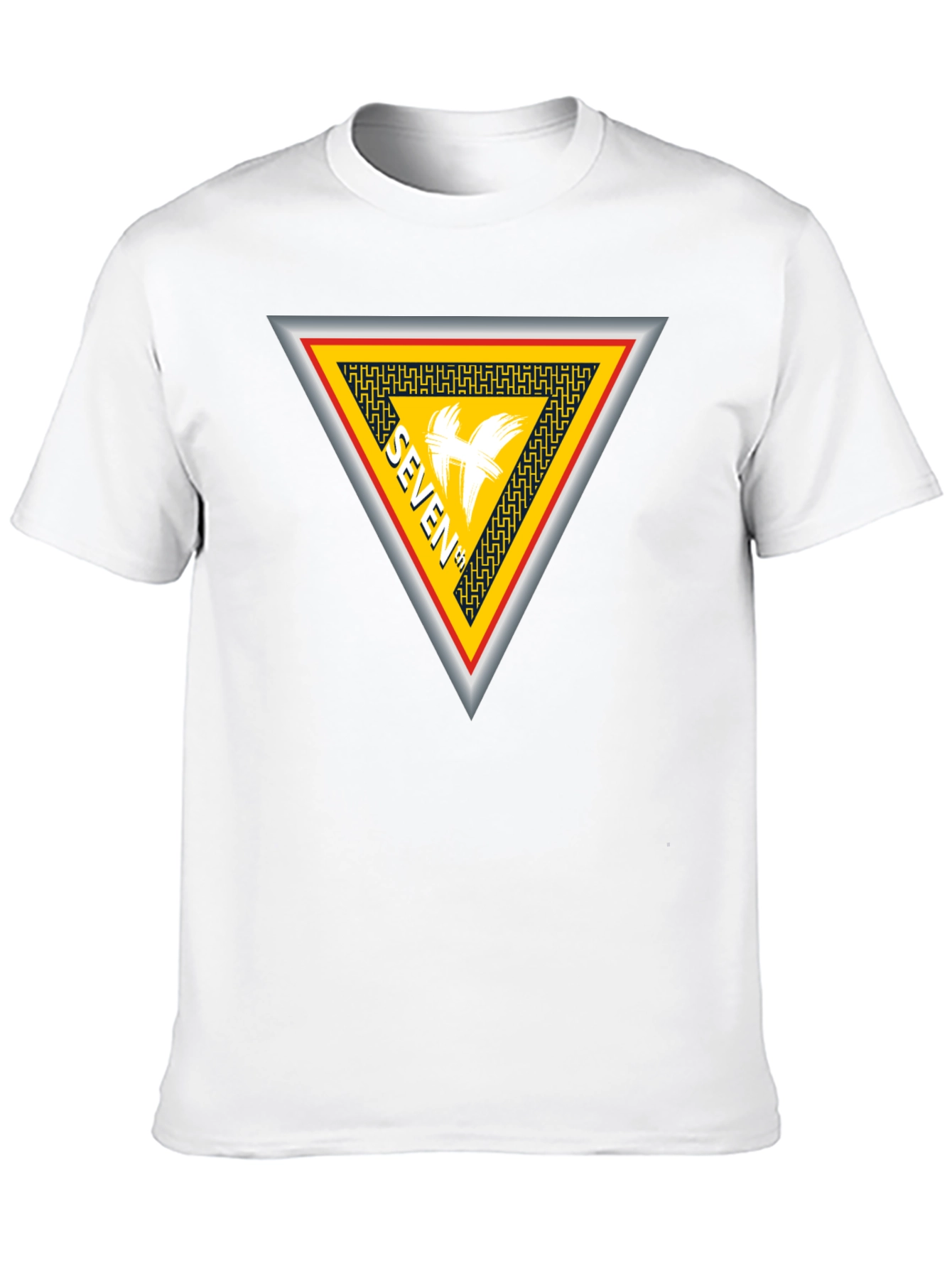Seven T-Shirt Black Cotton Unique Design