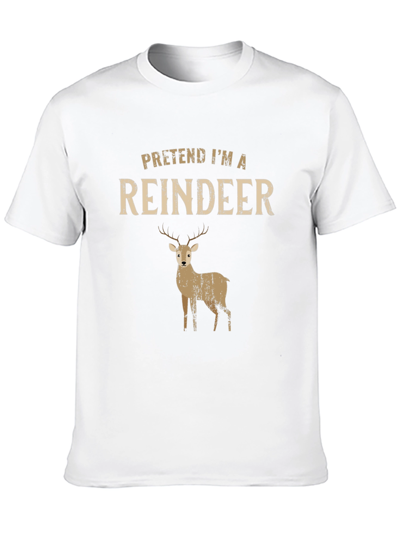 Pretend Im A Reindeer T-Shirt - Funny Christmas Tee