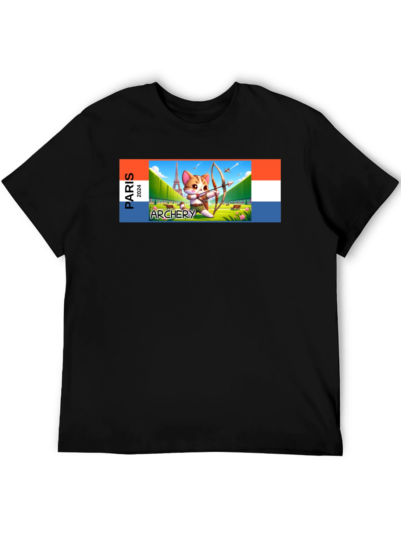 Paris 2024 Archery Cat T-Shirt