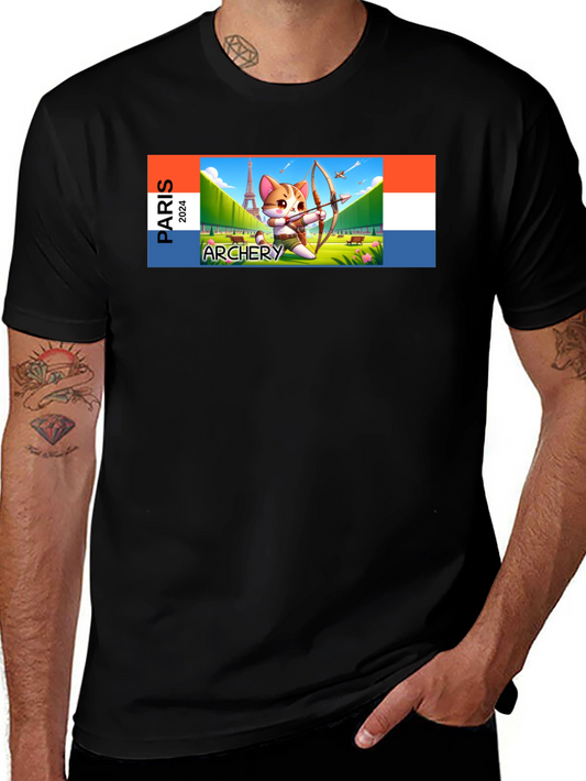 Paris 2024 Archery Cat T-Shirt