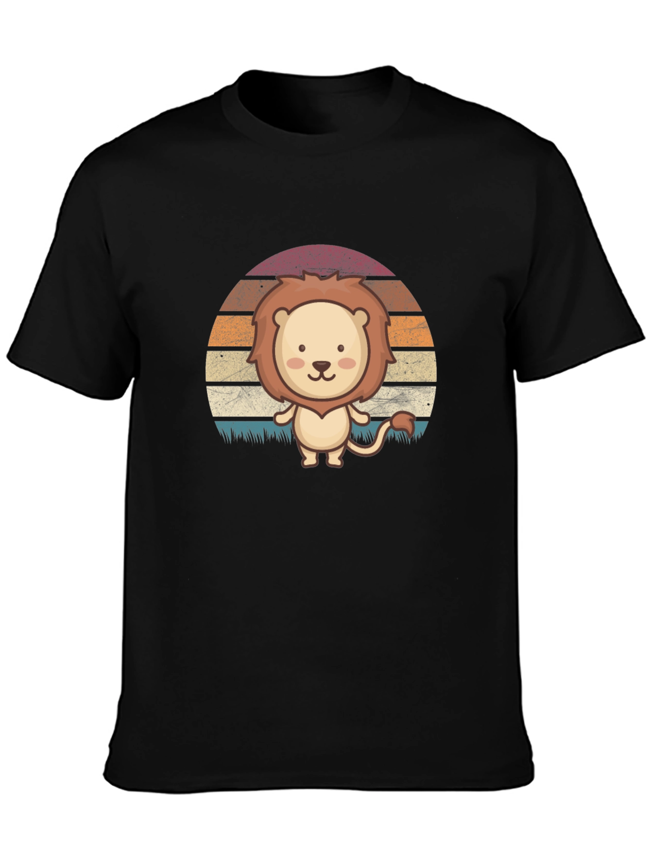Cute Lion Sunset Graphic Tee