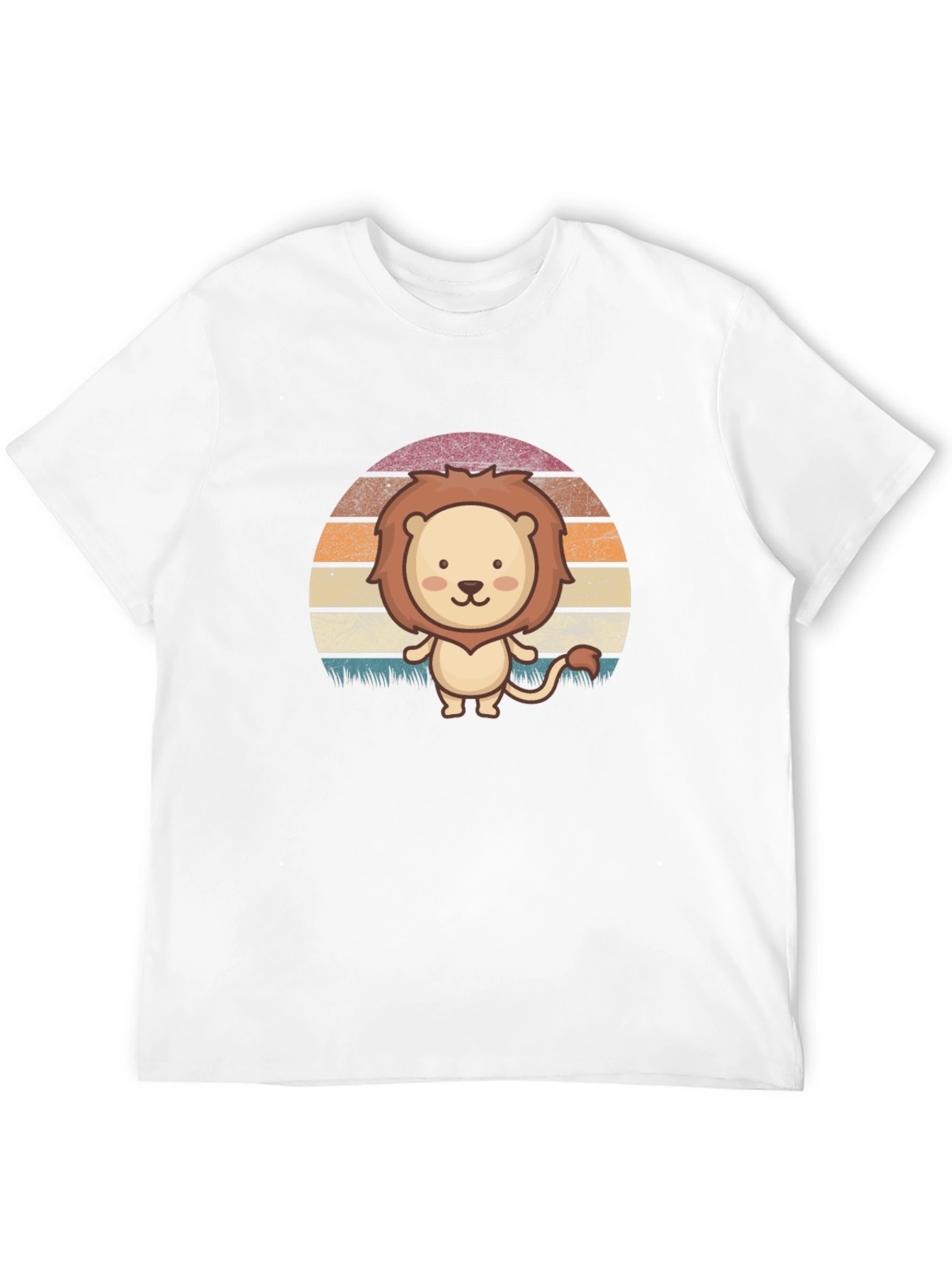 Cute Lion Sunset Graphic Tee