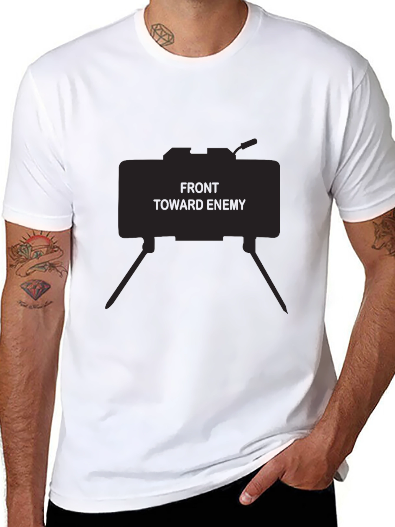 Front Toward Enemy Graphic Tee - Black