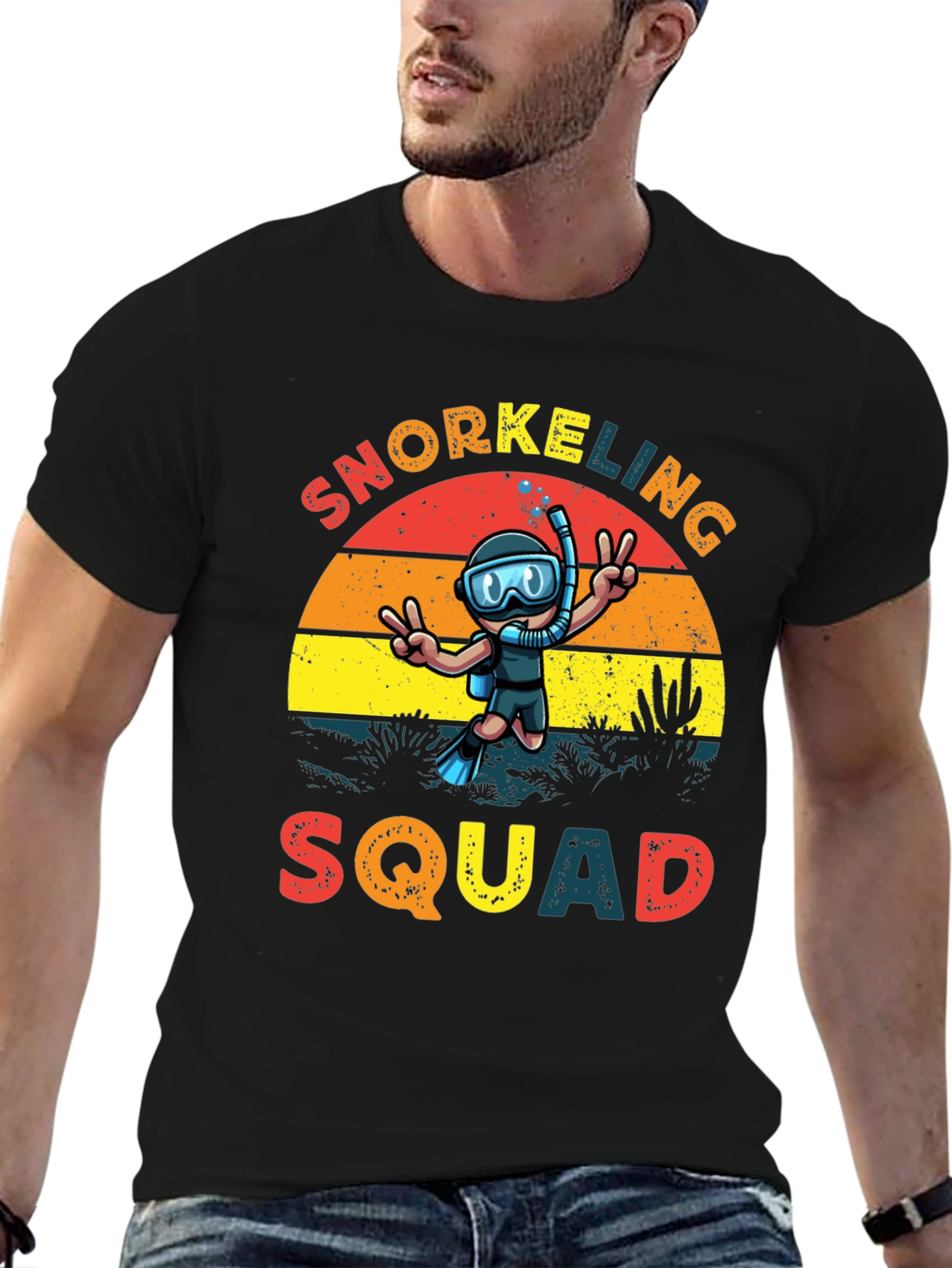Snorkeling Squad T-Shirt - Retro Diver Design