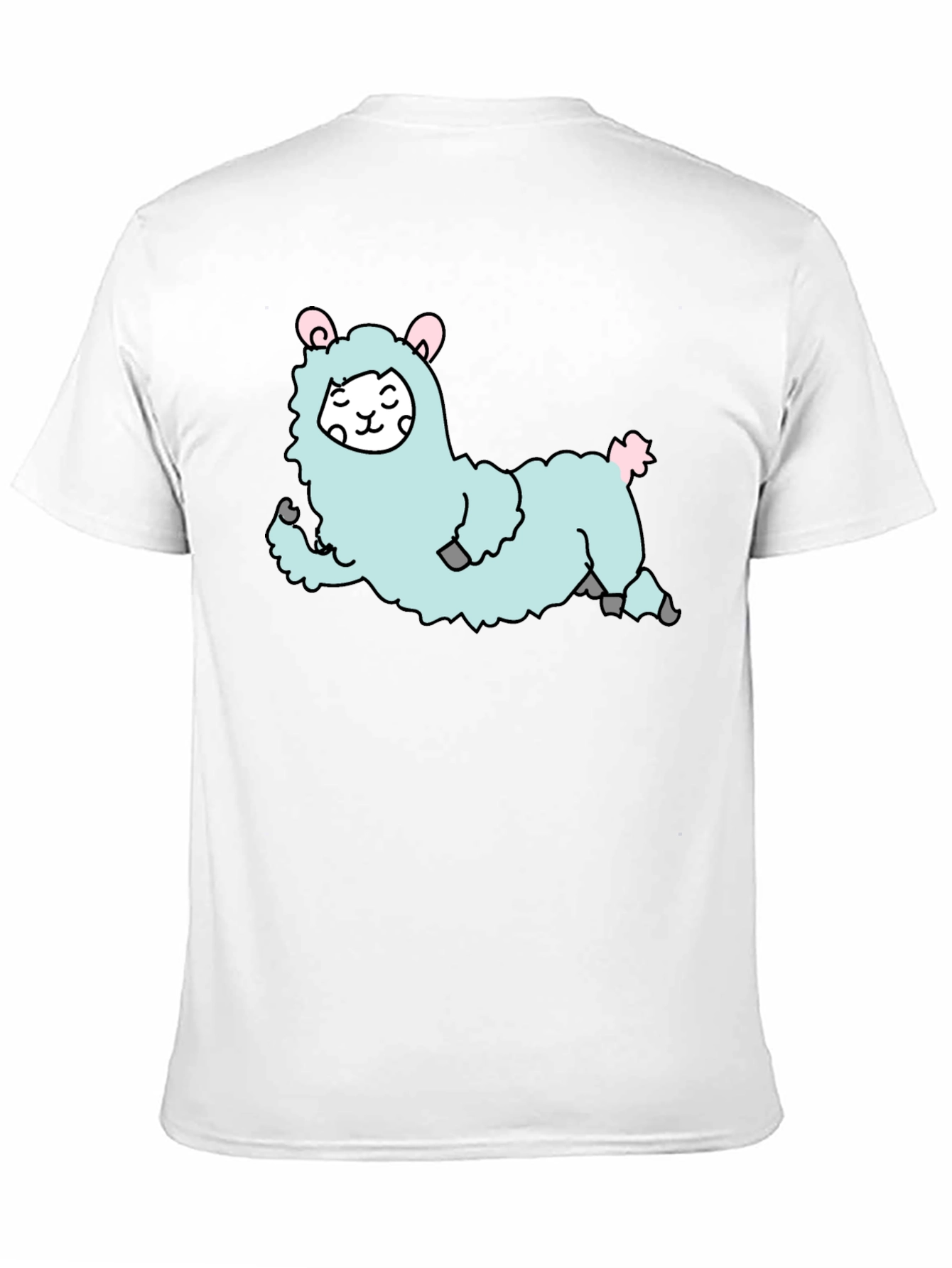 Cute Llama Graphic T-Shirt - Black