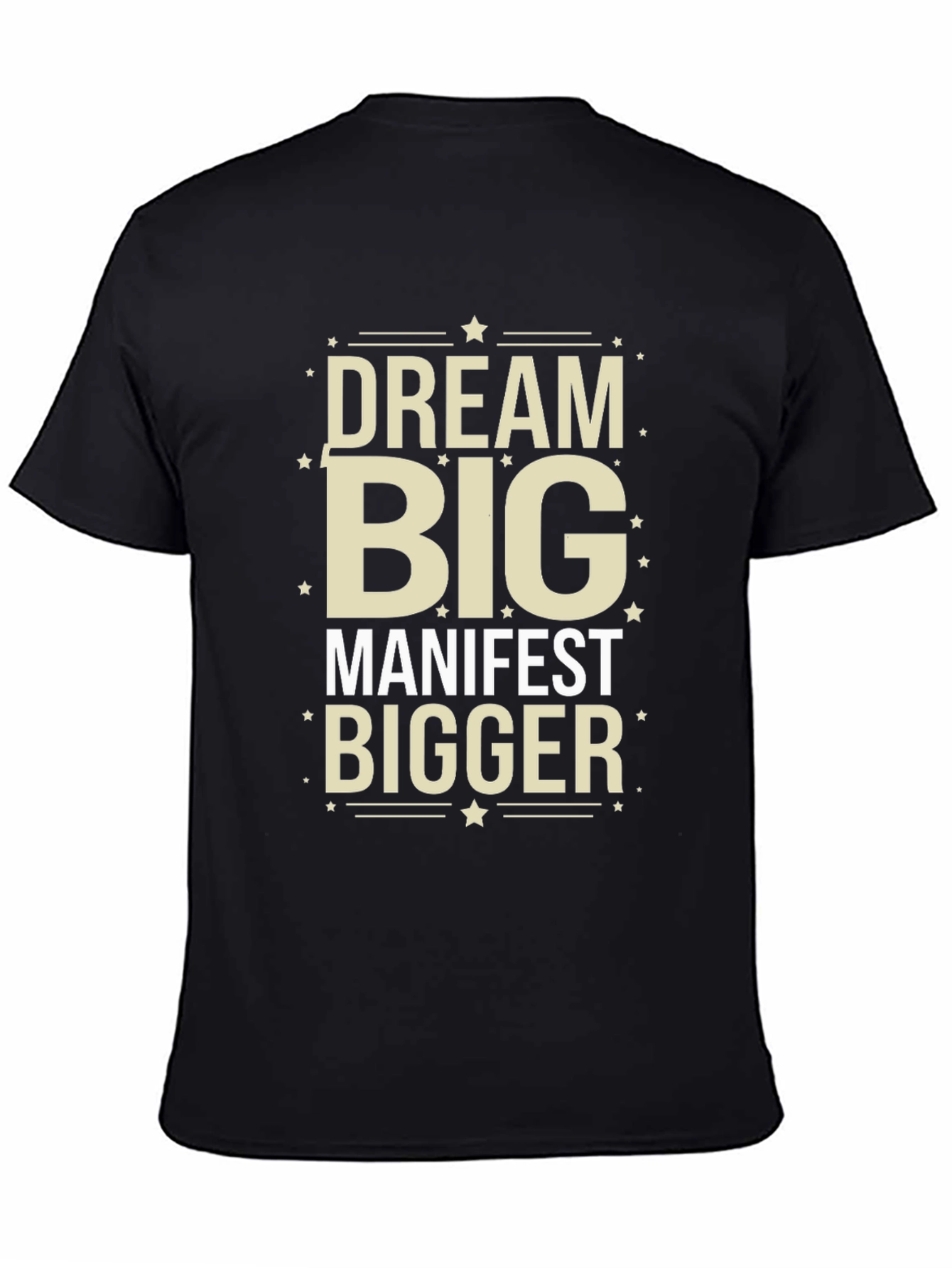 Dream Big Manifest Bigger Black Graphic Tee
