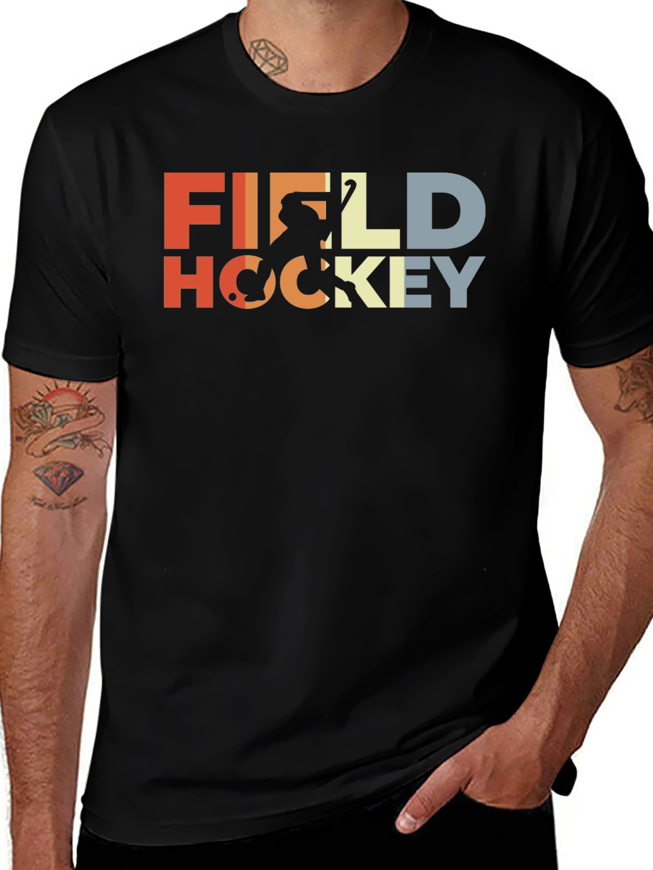 Retro Field Hockey Graphic Tee