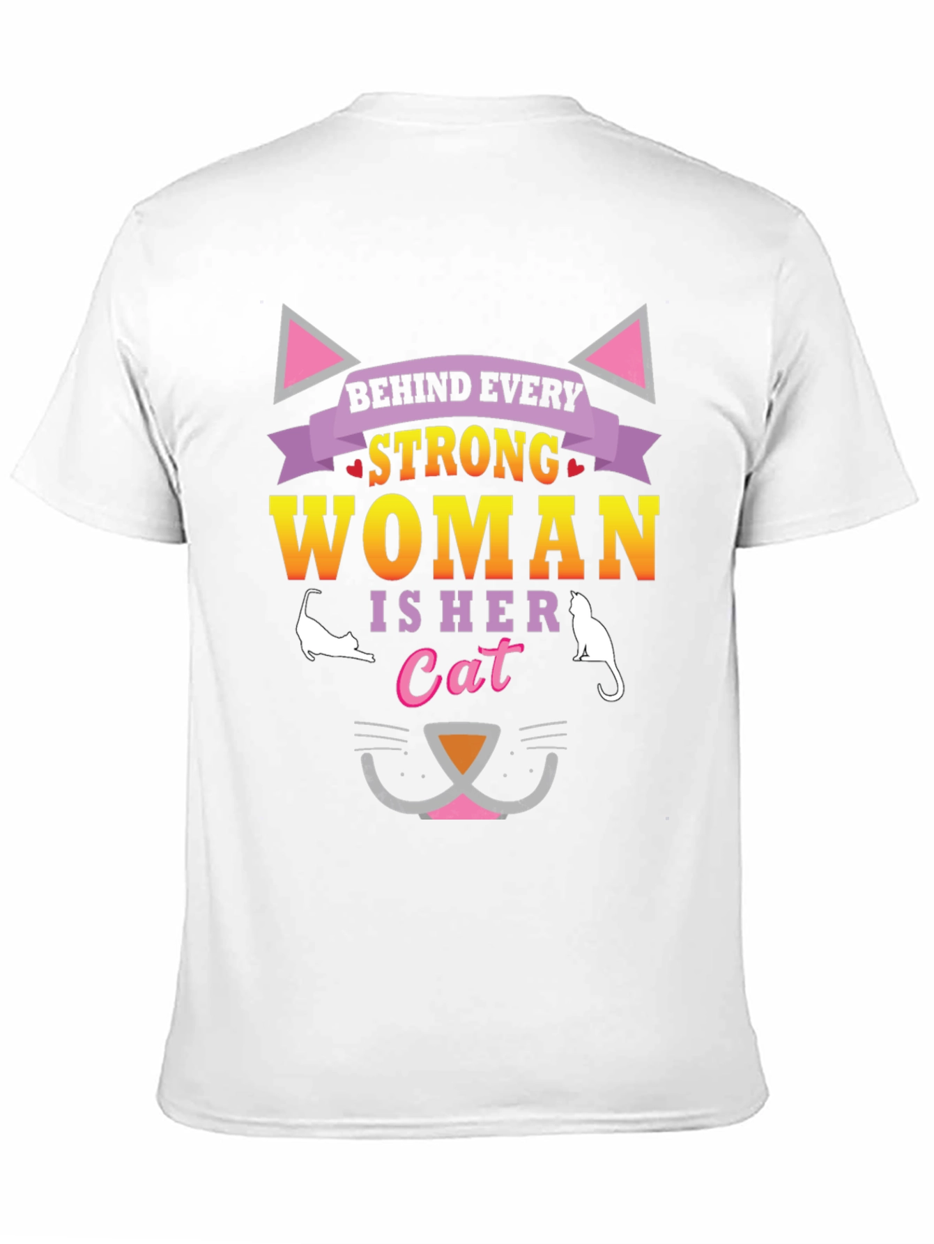 Strong Woman Cat Lover T-Shirt