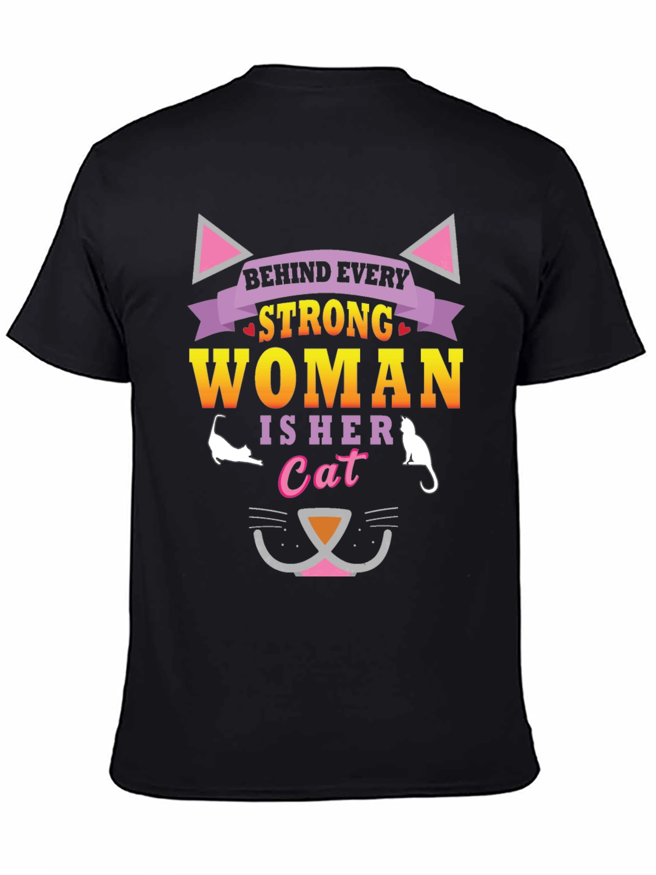 Strong Woman Cat Lover T-Shirt