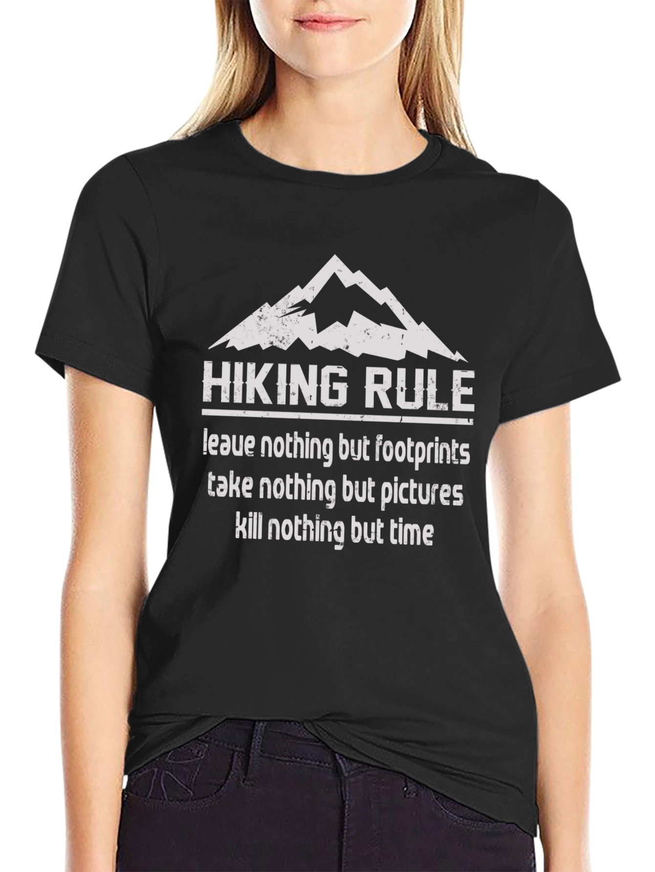 Hiking Rule Graphic Tee - Leave Only Footprints