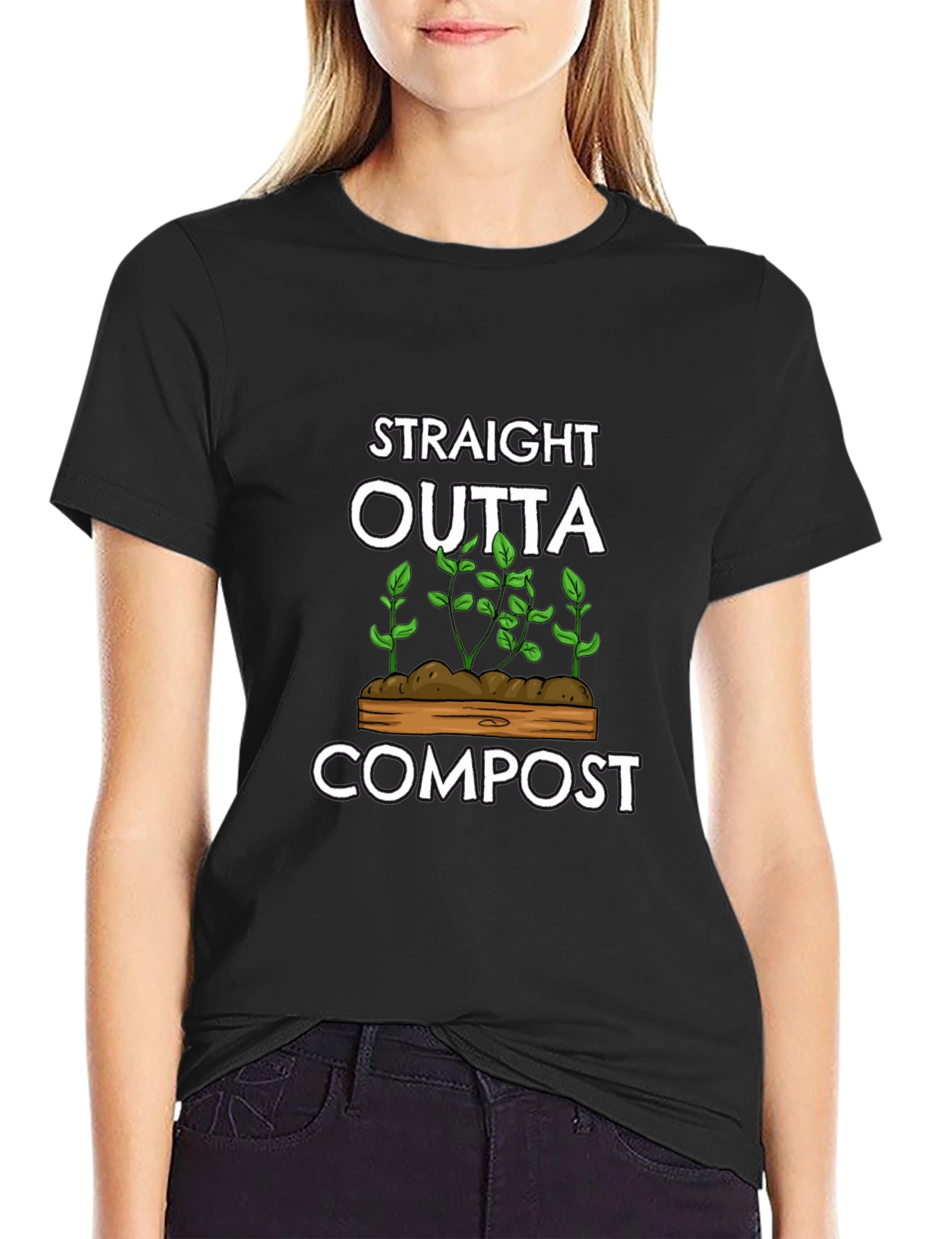 Straight Outta Compost Novelty T-Shirt