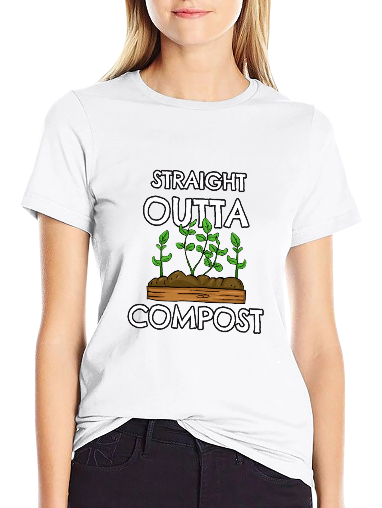 Straight Outta Compost Novelty T-Shirt