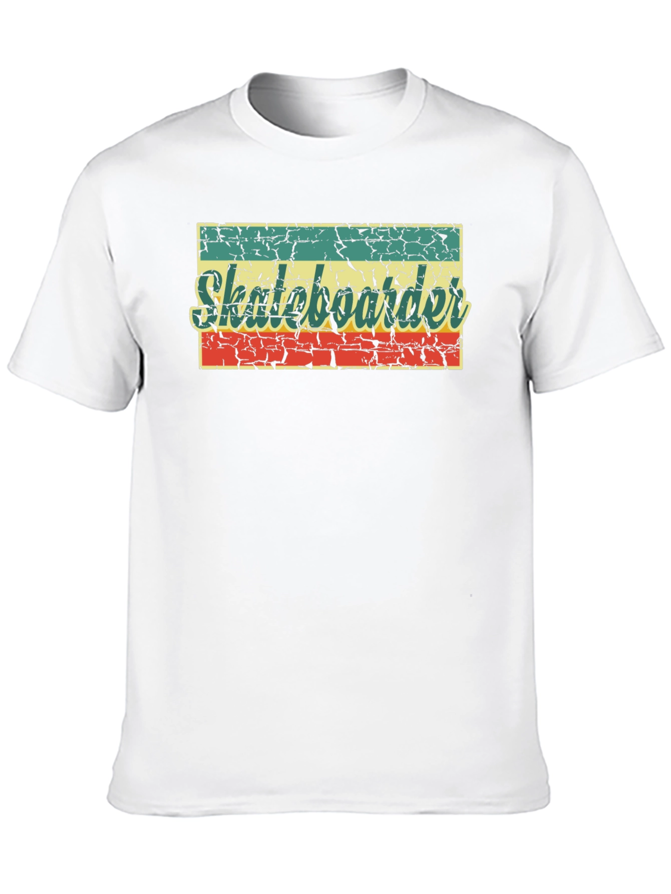 Retro Skateboarder Graphic Tee - Classic Black T-Shirt