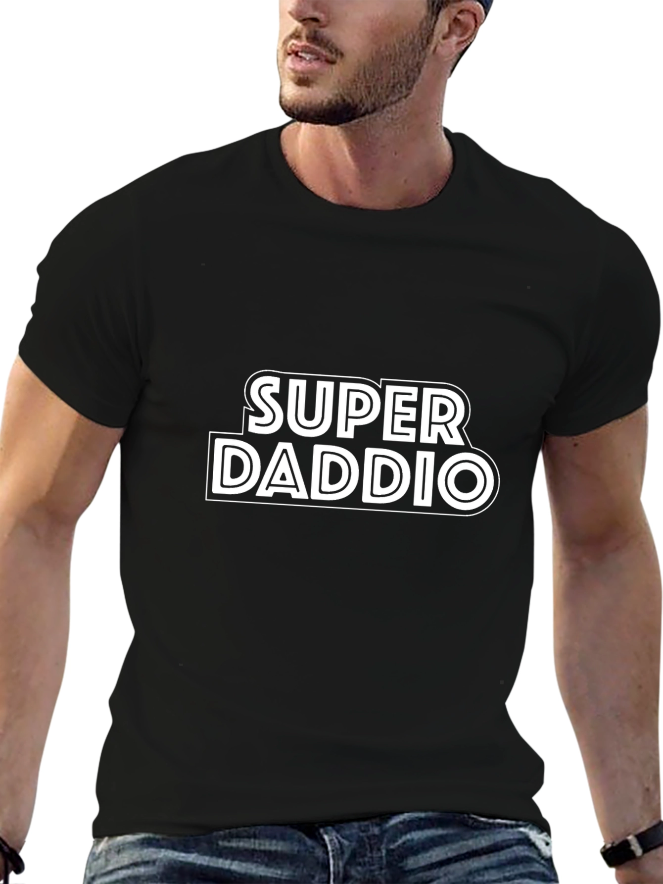 Super Daddio Black T-Shirt - Fathers Day Gift