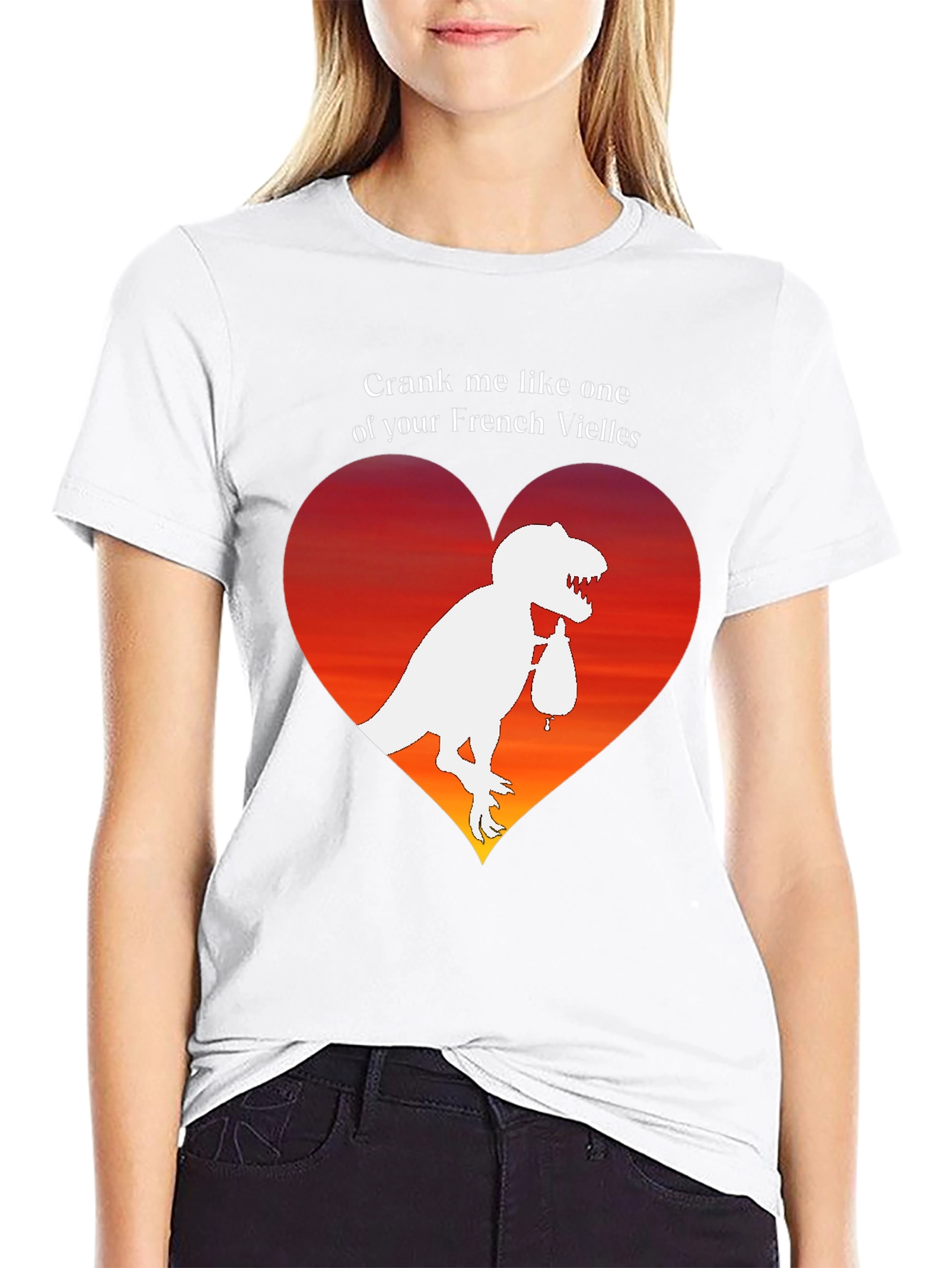 Dino Love T-Shirt: Crank Me Like a French Vielle