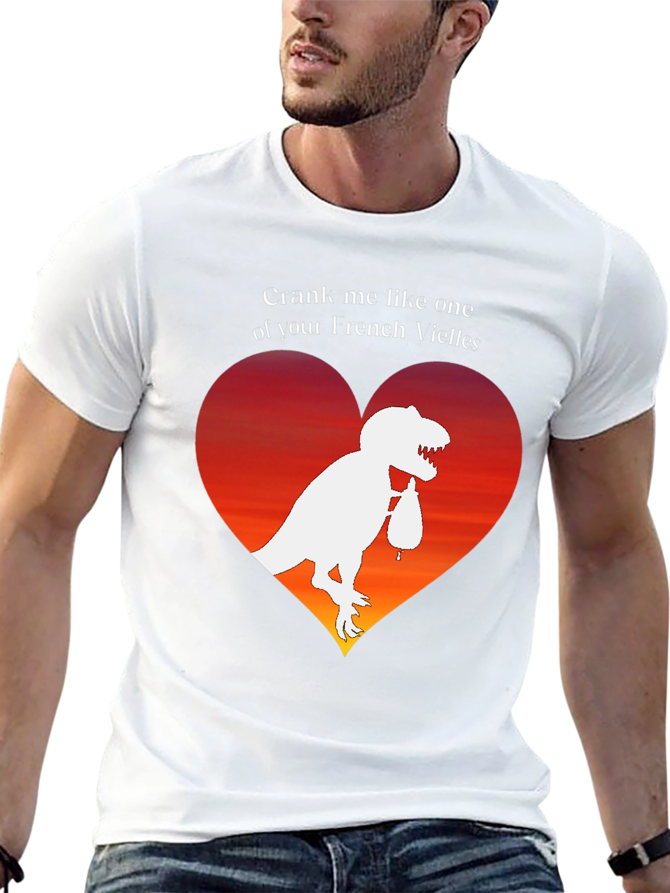 Dino Love T-Shirt: Crank Me Like a French Vielle