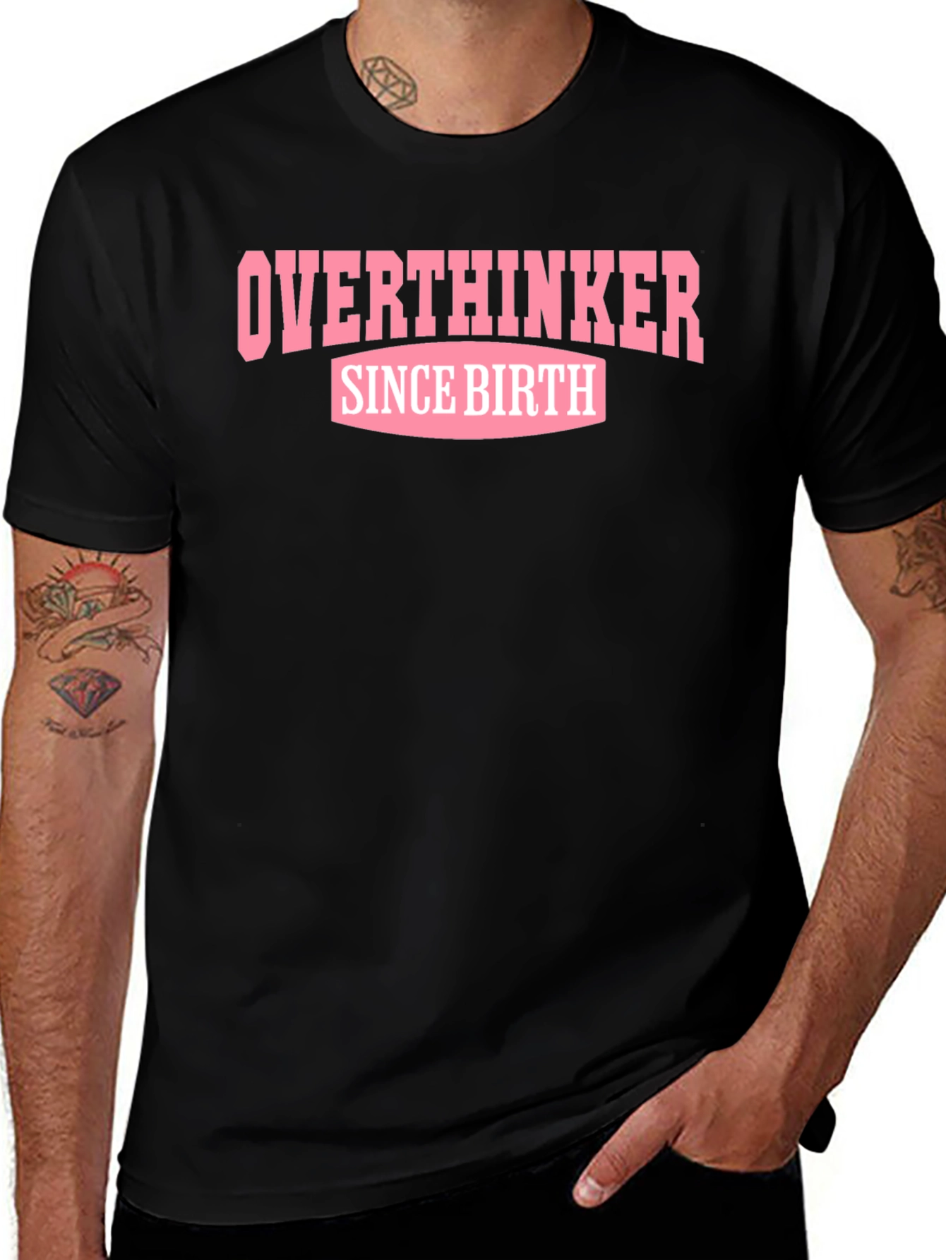 Overthinker Since Birth T-Shirt - Black