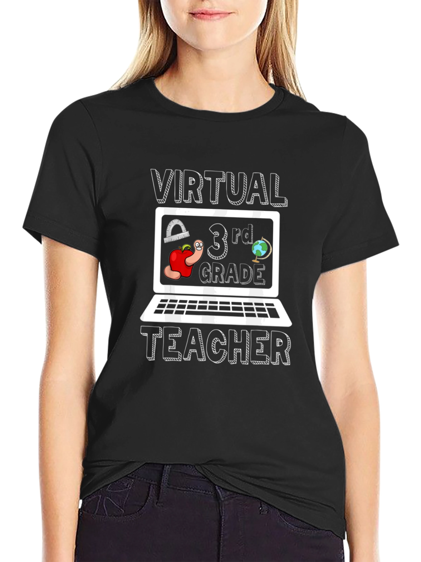 Virtual 3rd Grade Teacher Graphic T-Shirt