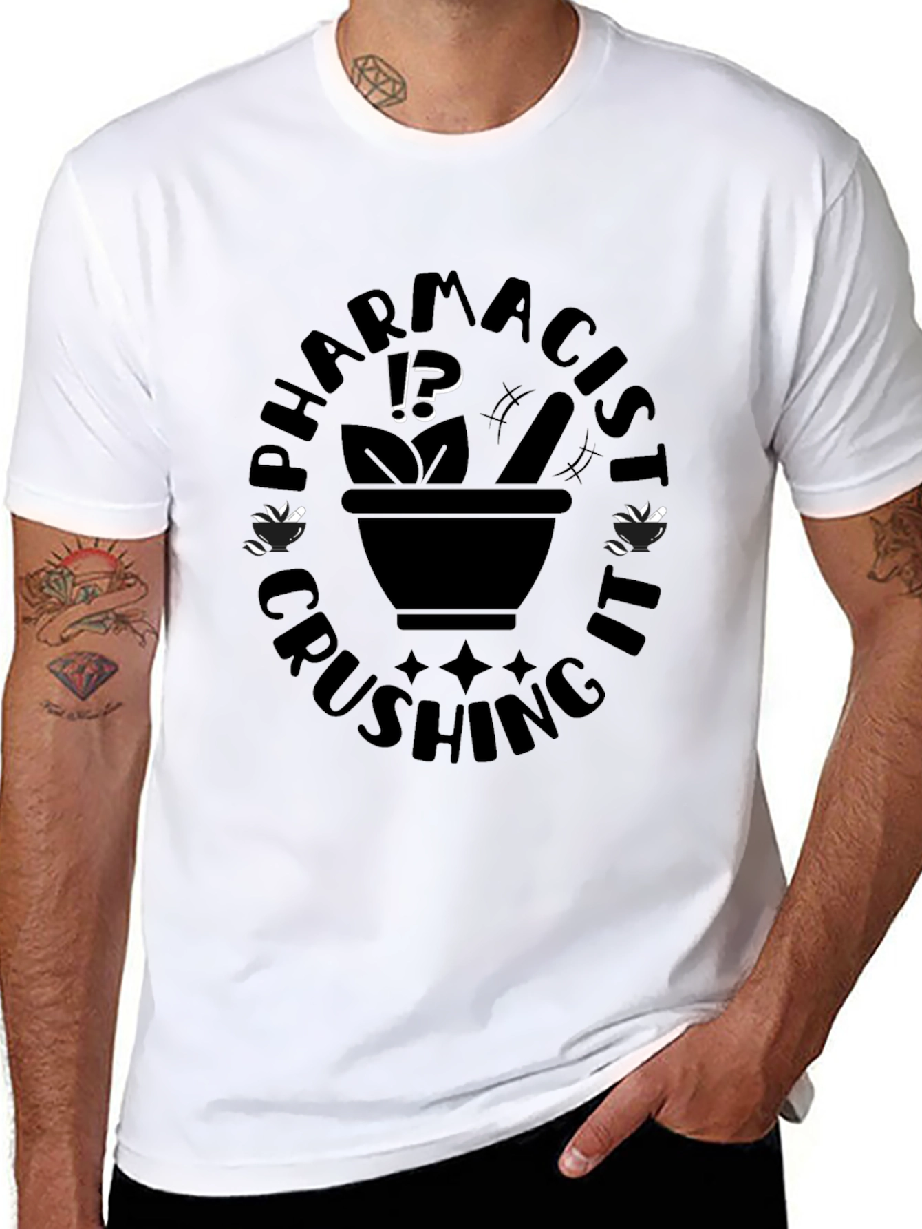 Pharmacist Crushing It Black T-Shirt