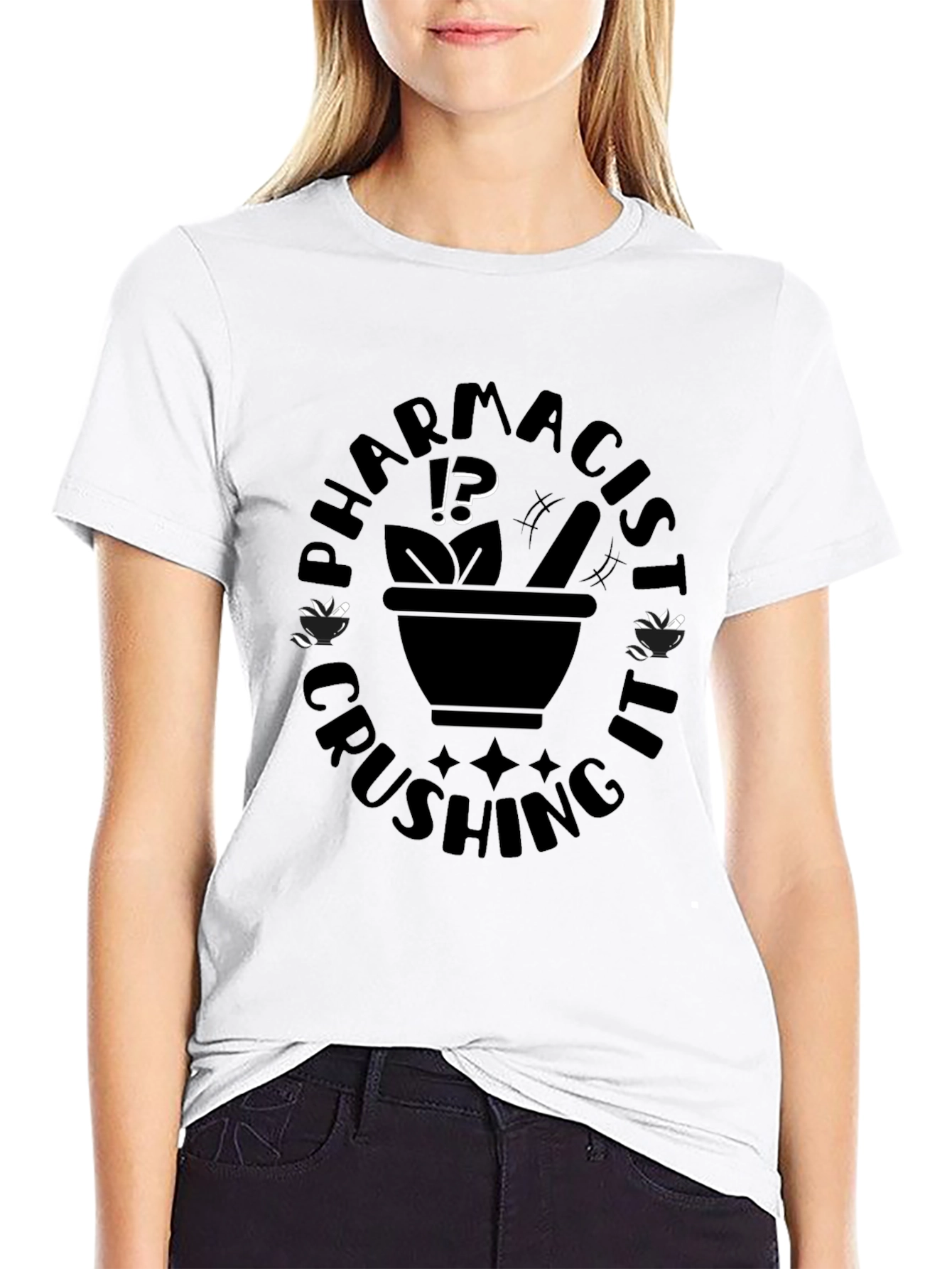Pharmacist Crushing It Black T-Shirt