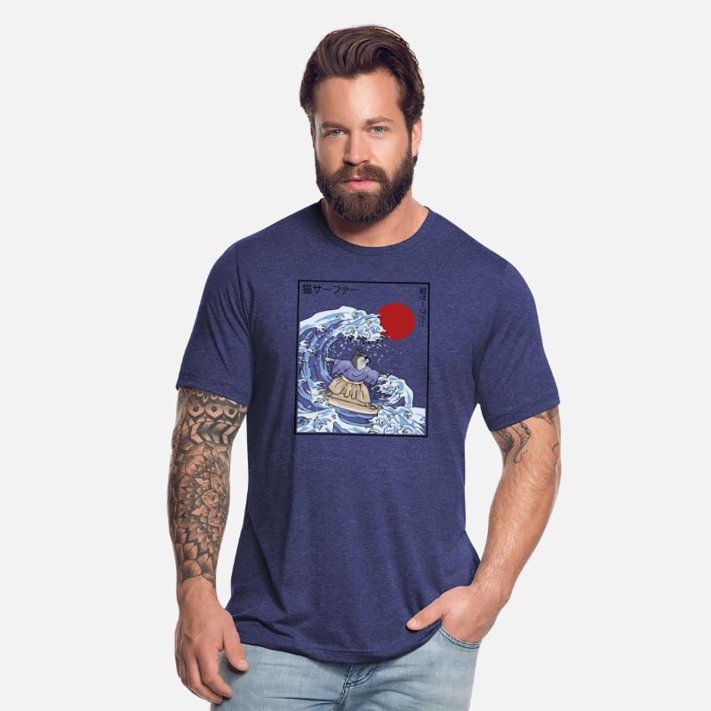 Japanese Ocean Wave Surfer Cat Sports Animal