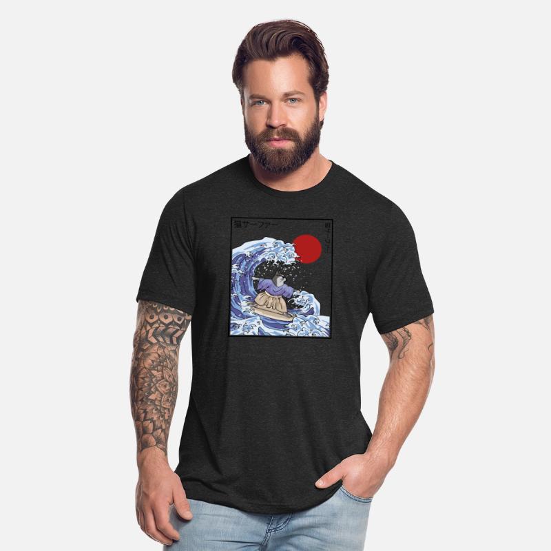 Japanese Ocean Wave Surfer Cat Sports Animal