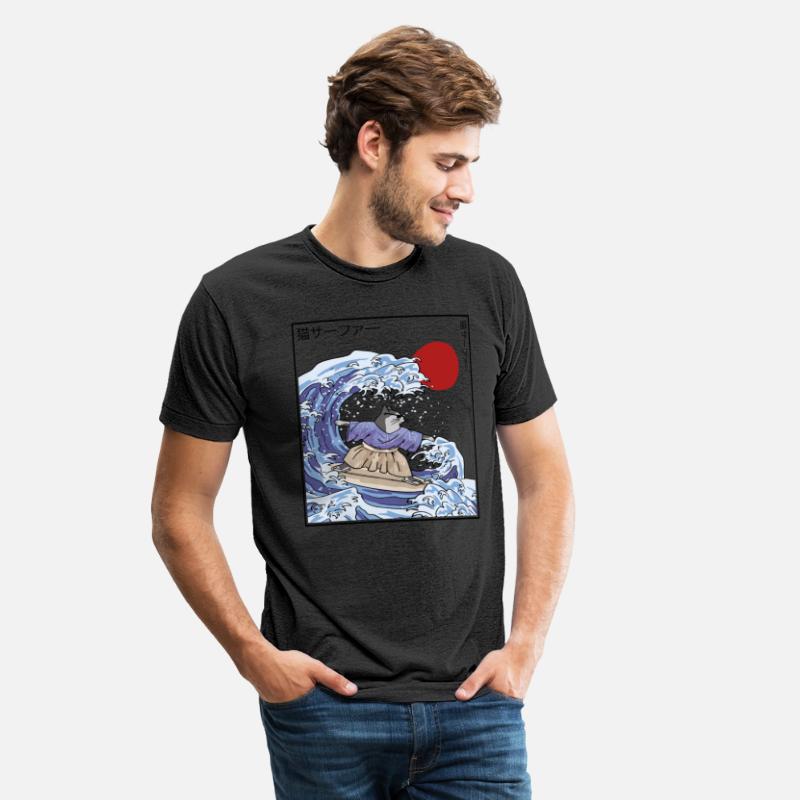 Japanese Ocean Wave Surfer Cat Sports Animal