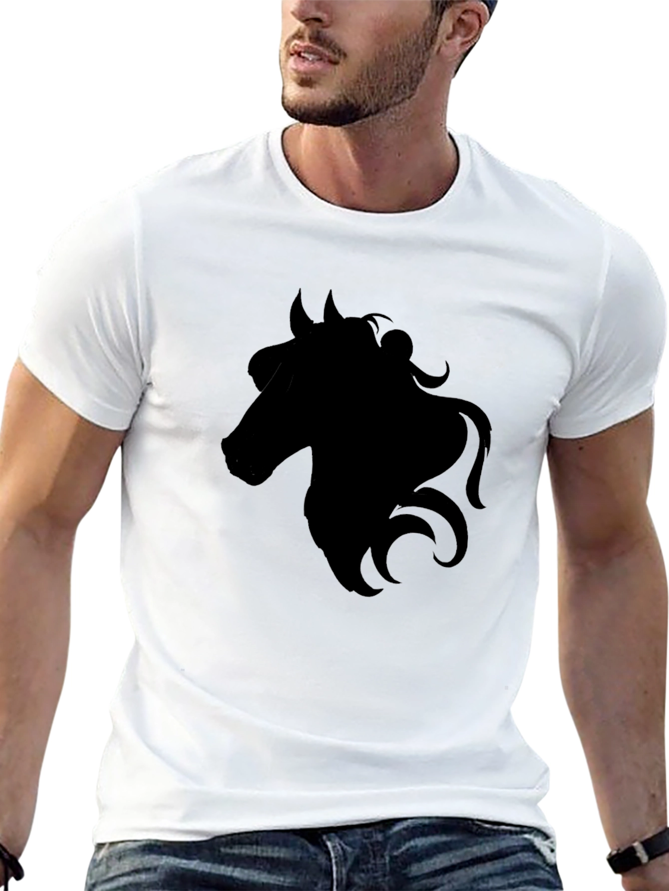 Horse Graphic Tee - Mens Black T-Shirt