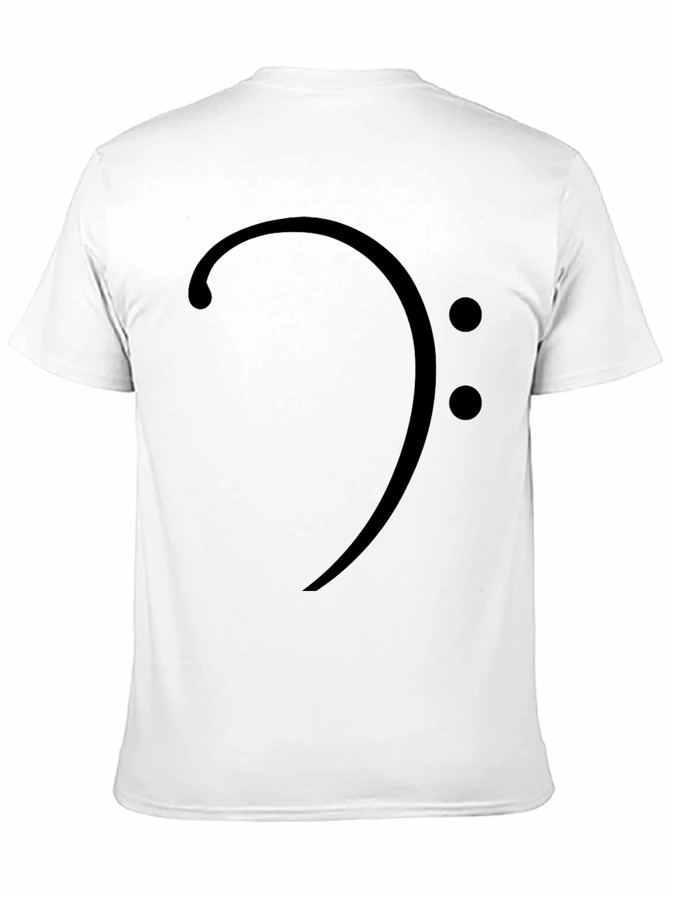 Bass Clef Black Graphic Tee - Music Lover T-Shirt