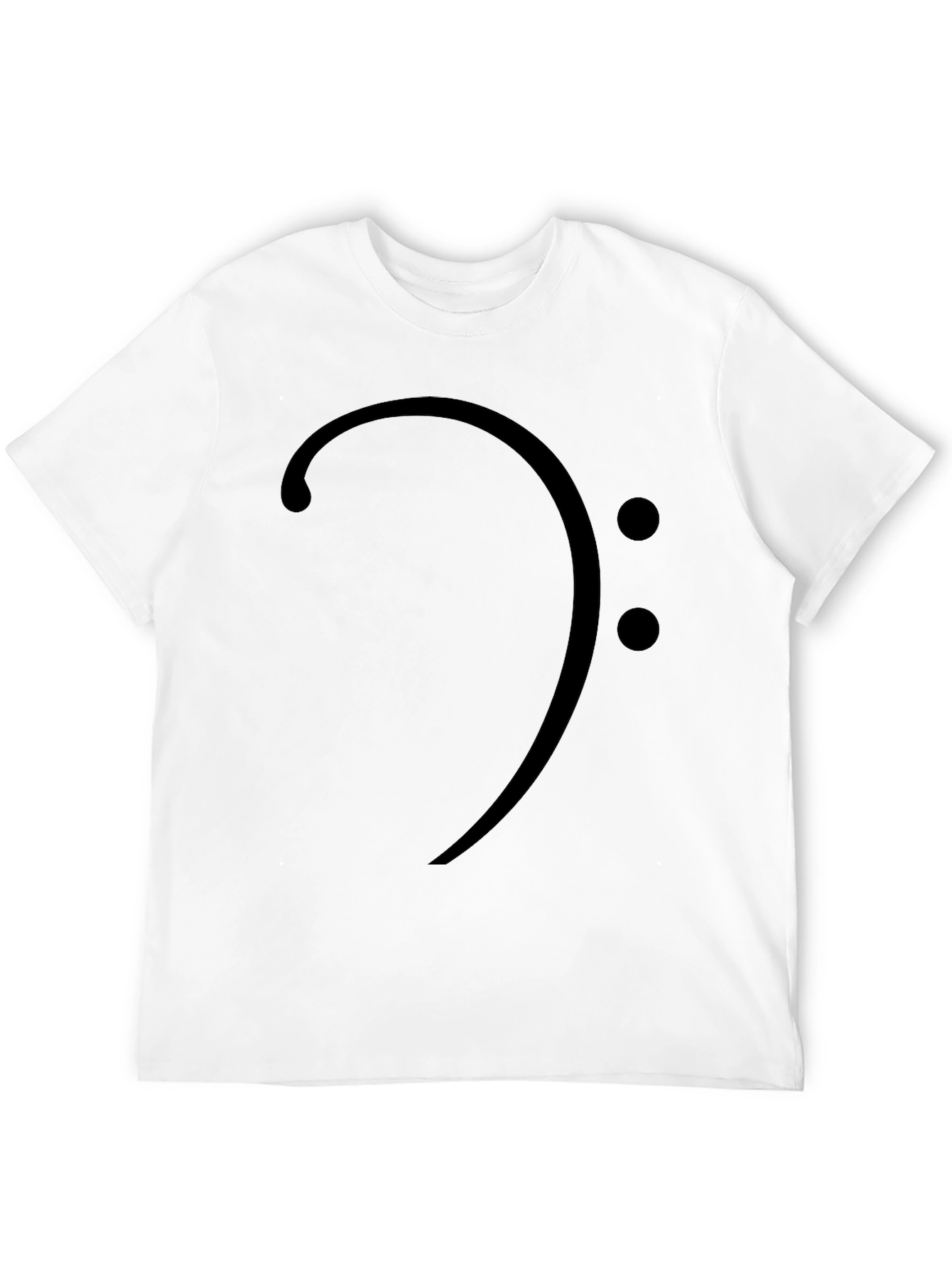 Bass Clef Black Graphic Tee - Music Lover T-Shirt
