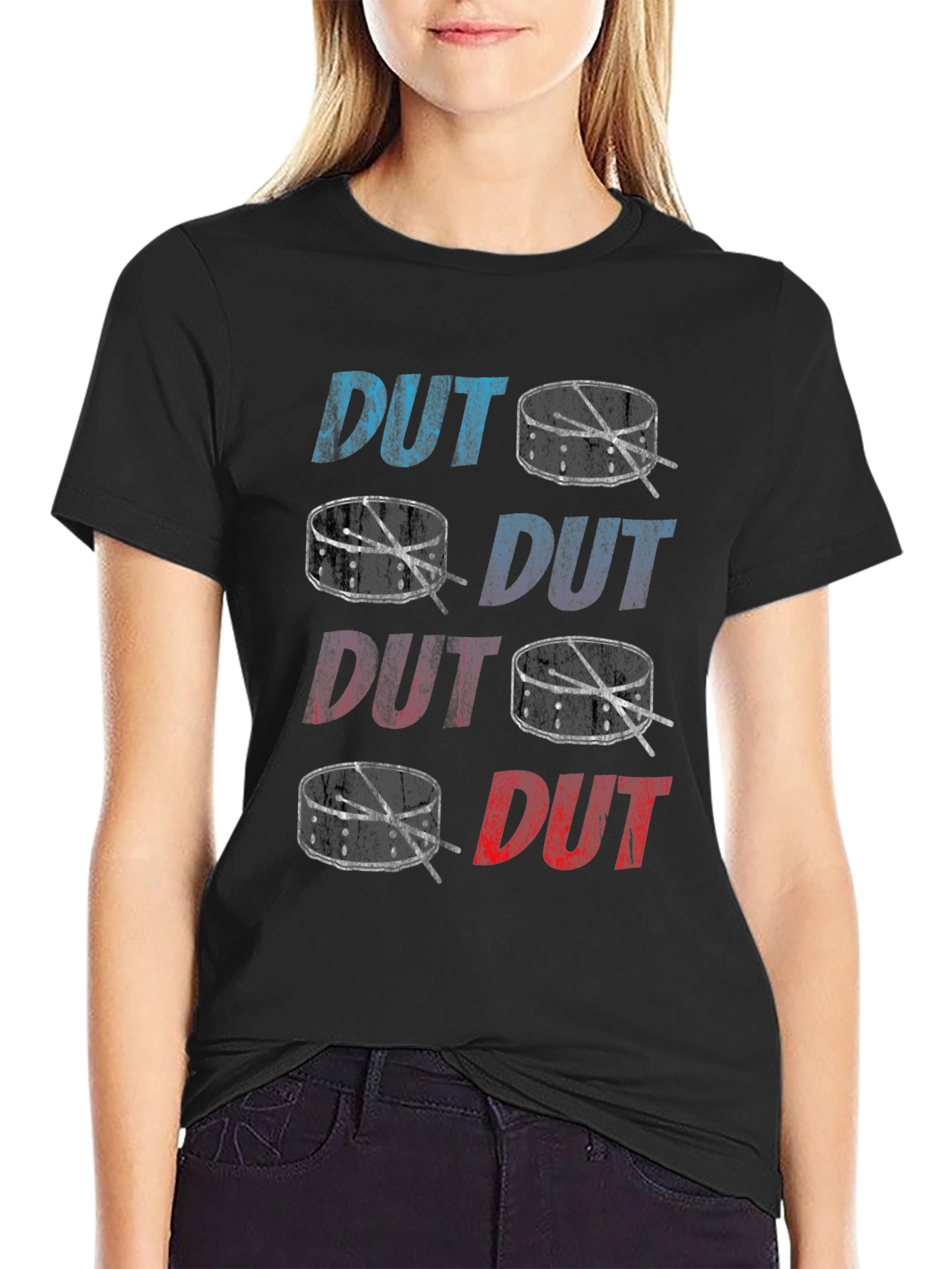 Drums T-Shirt DUT Graphic Print