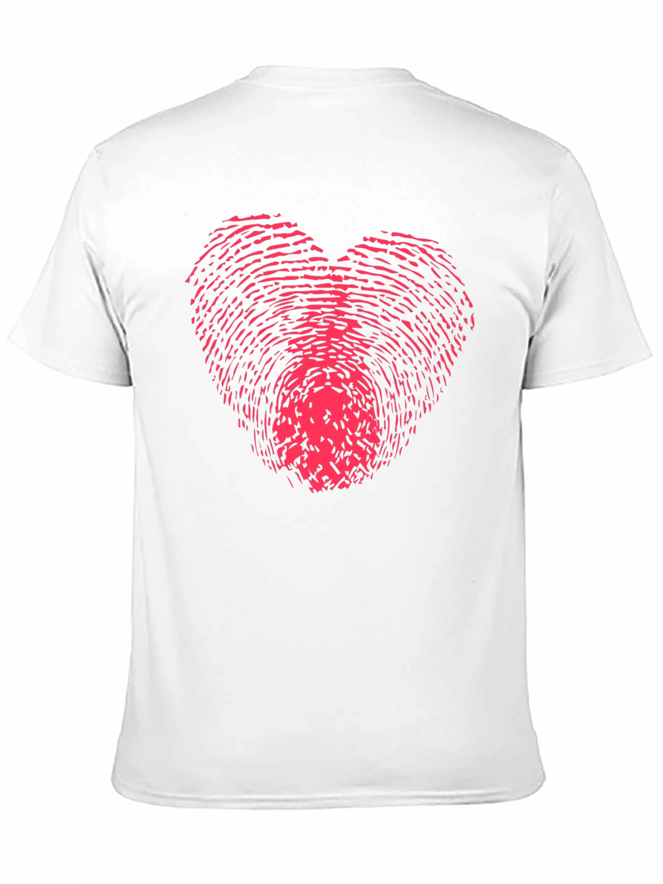 Fingerprint Heart Graphic Tee - Black