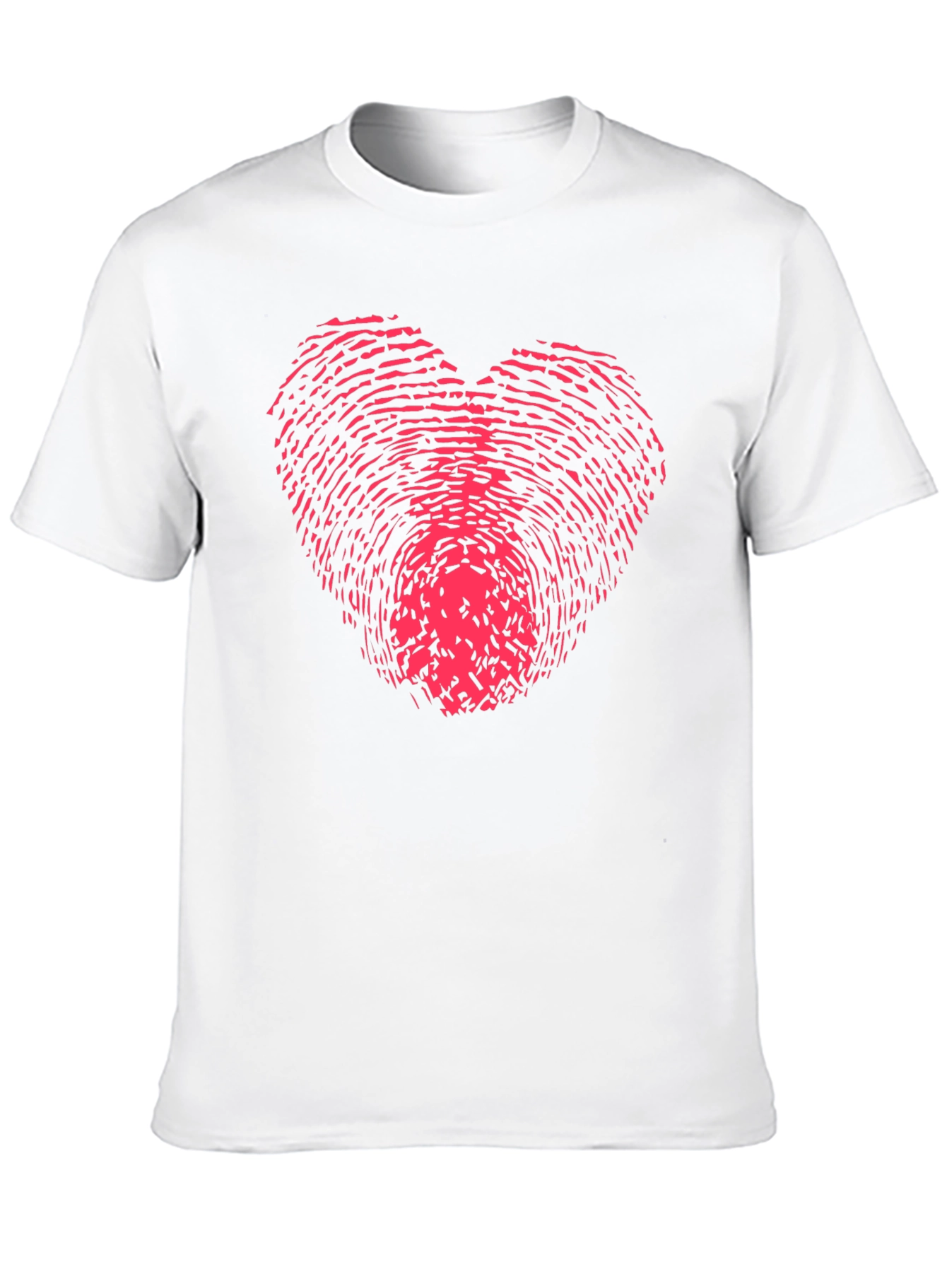 Fingerprint Heart Graphic Tee - Black