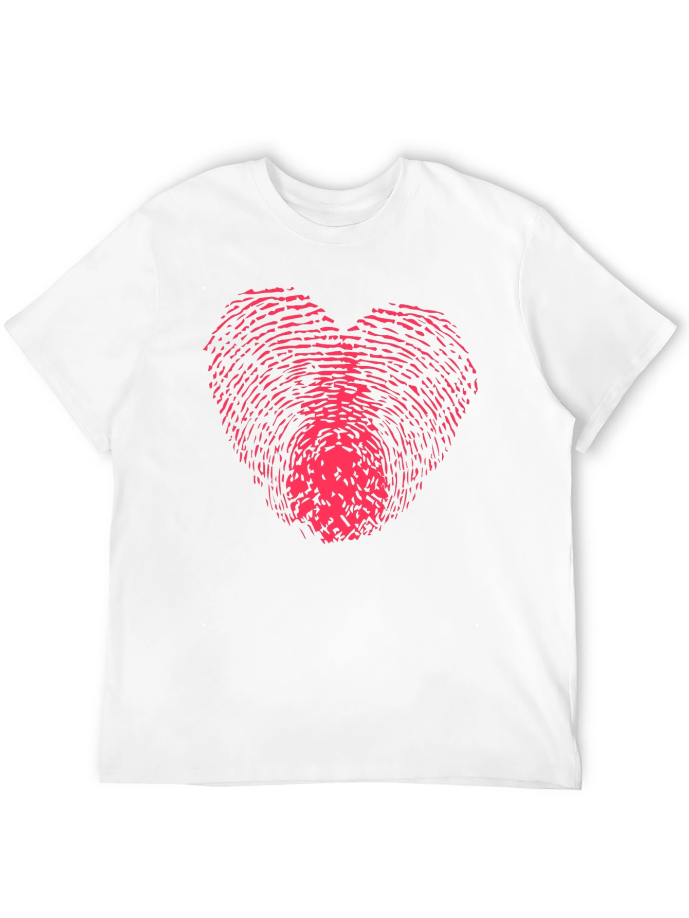 Fingerprint Heart Graphic Tee - Black